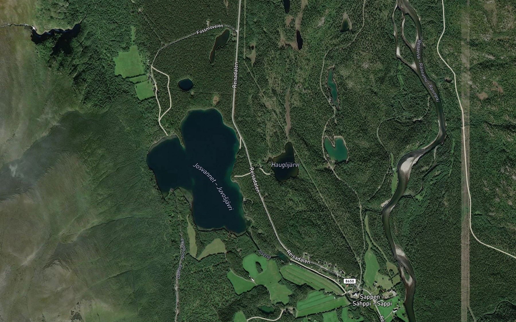 Satellite map of the Hauglibekken