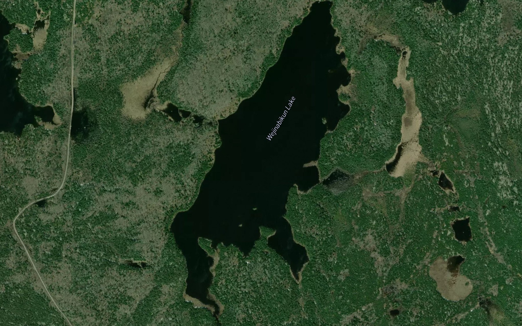 Satellite map of the Wejinabikun Lake