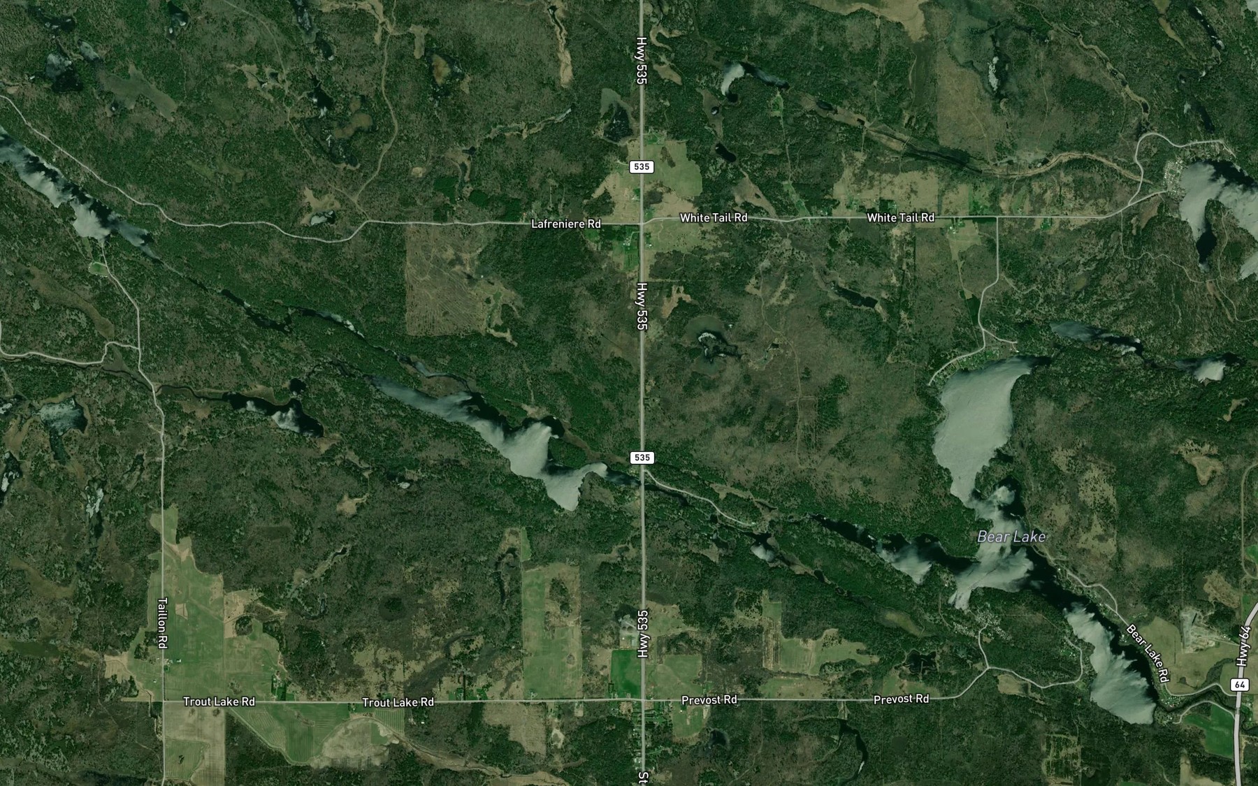 Satellite map of the Cosby Creek