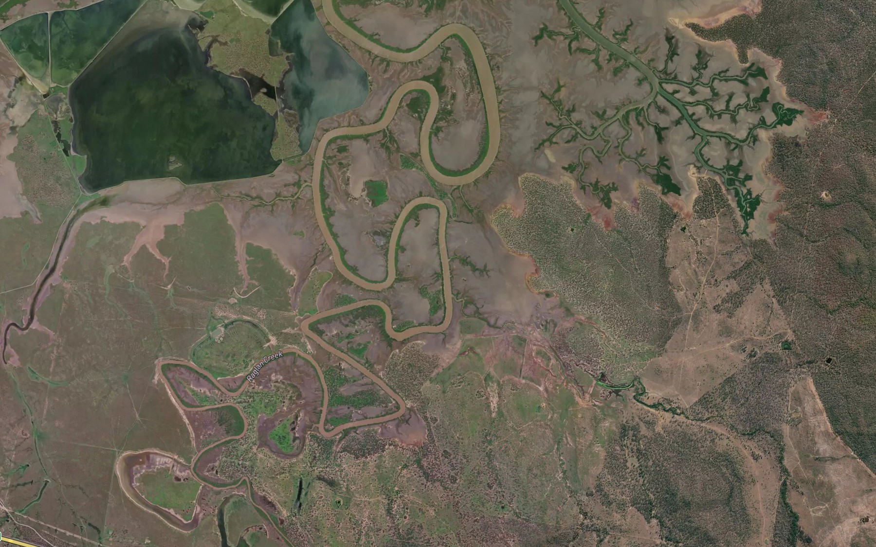 Satellite map of the Perry Creek