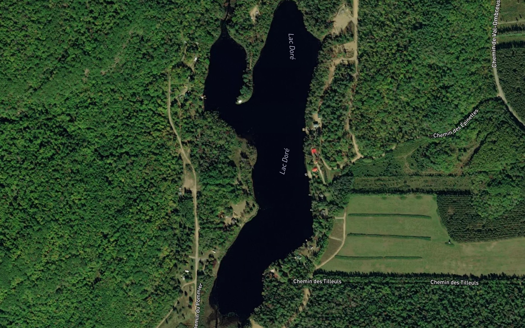 Satellite map of the Lac Dore