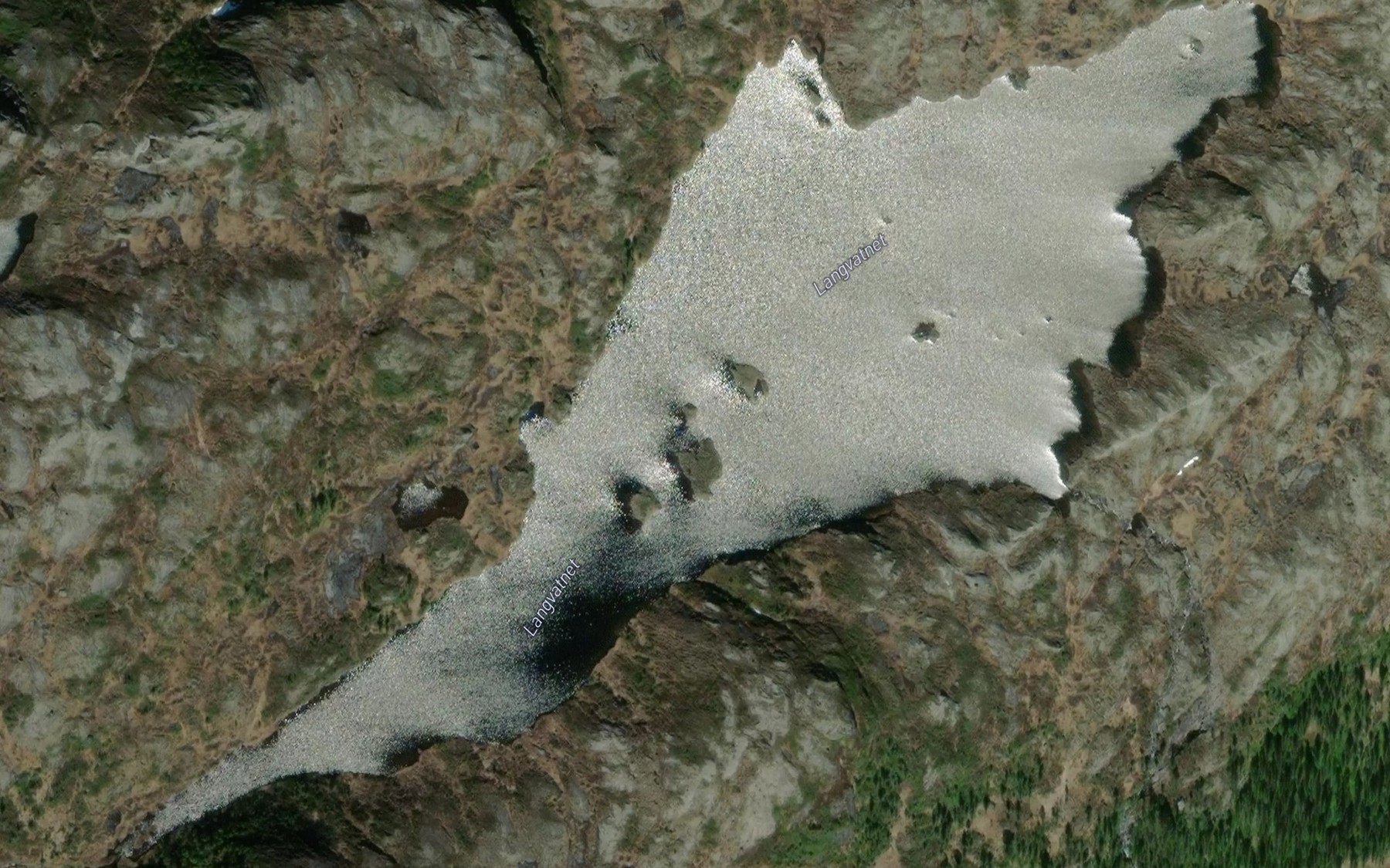 Satellite map of the Langvatnet
