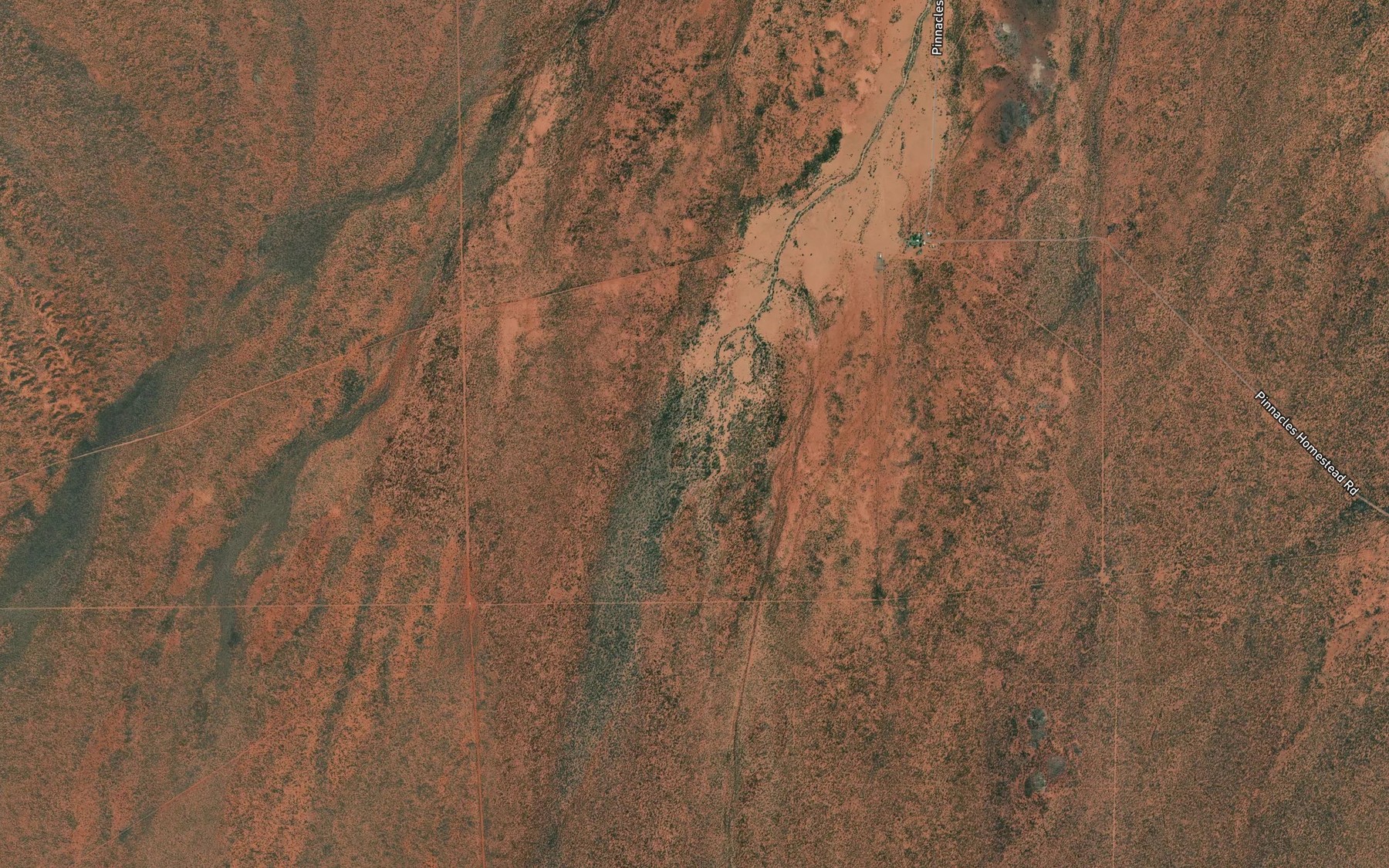 Satellite map of the Lawlers Creek
