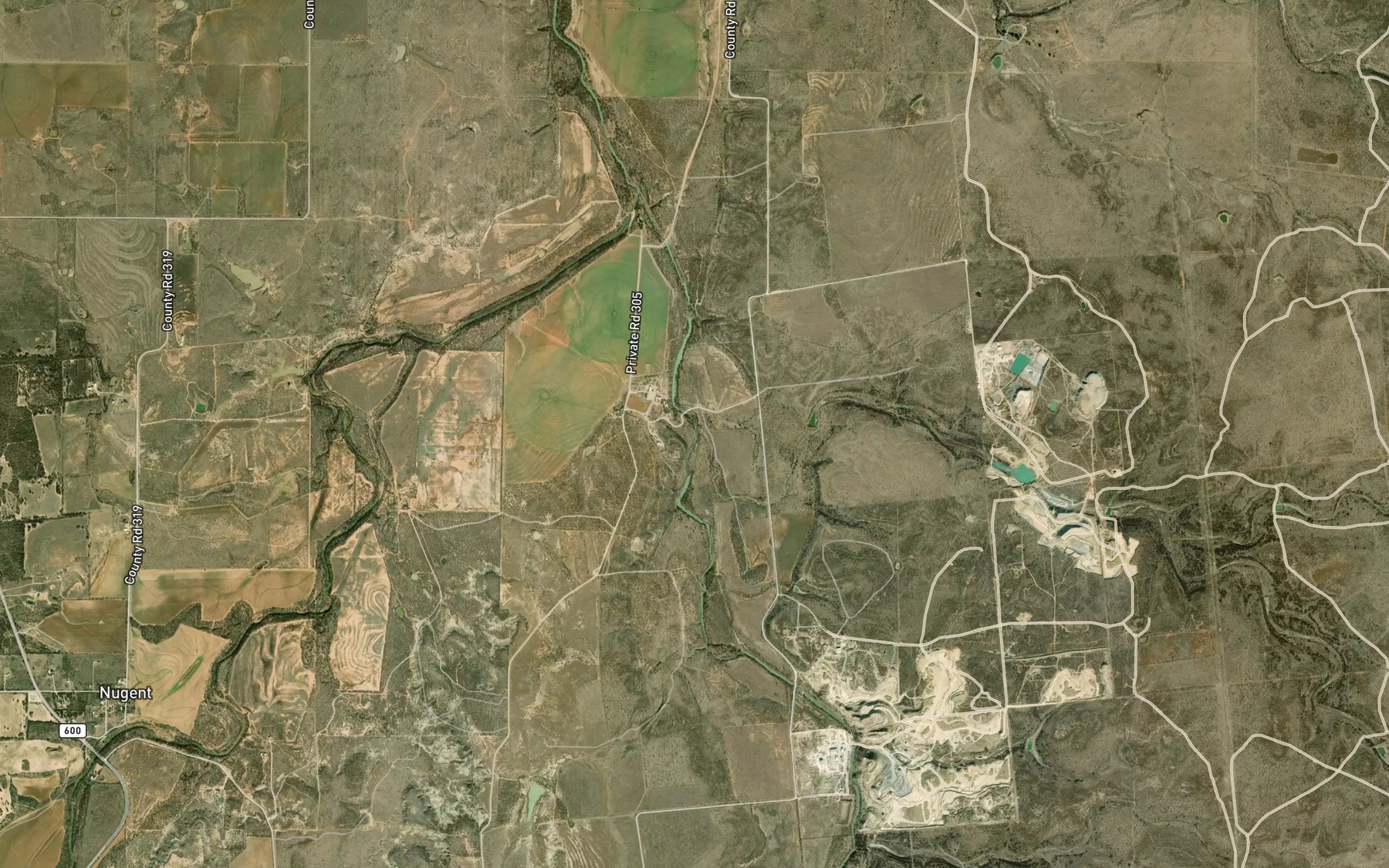 Satellite map of the Threemile Creek