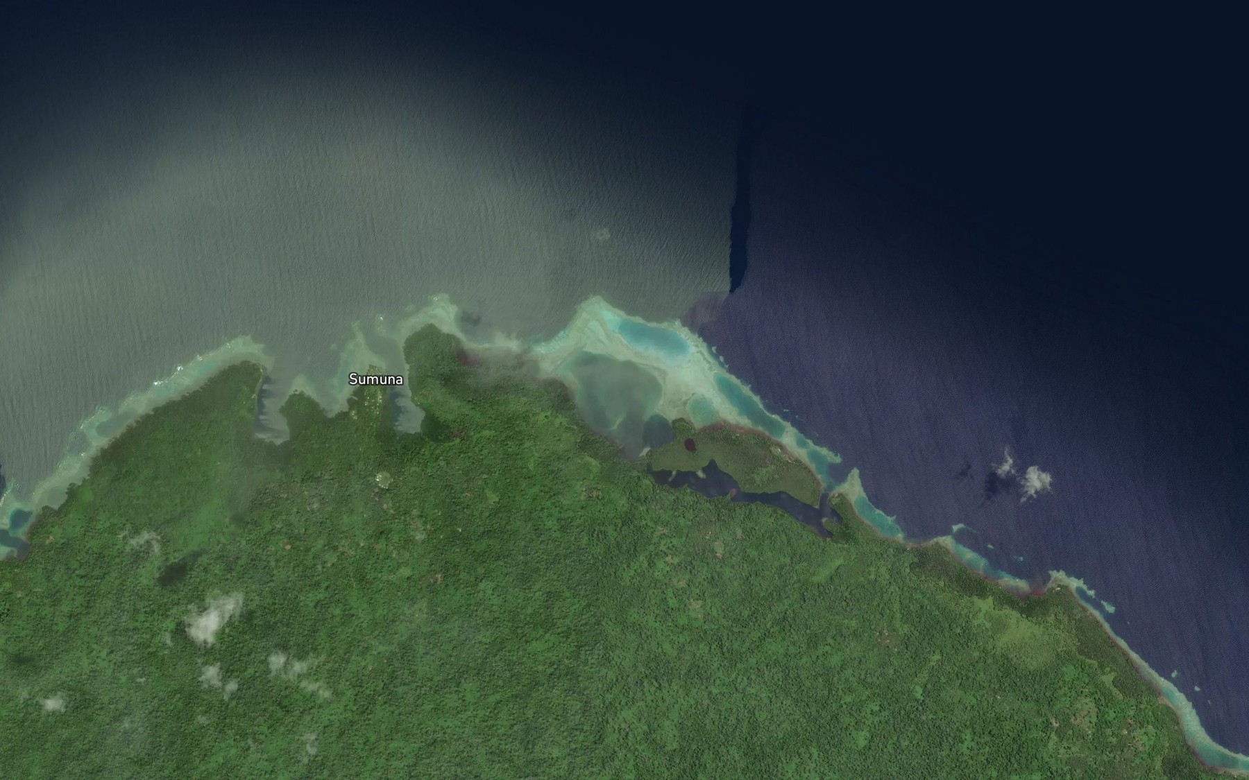 Satellite map of the Lamatau Harbour