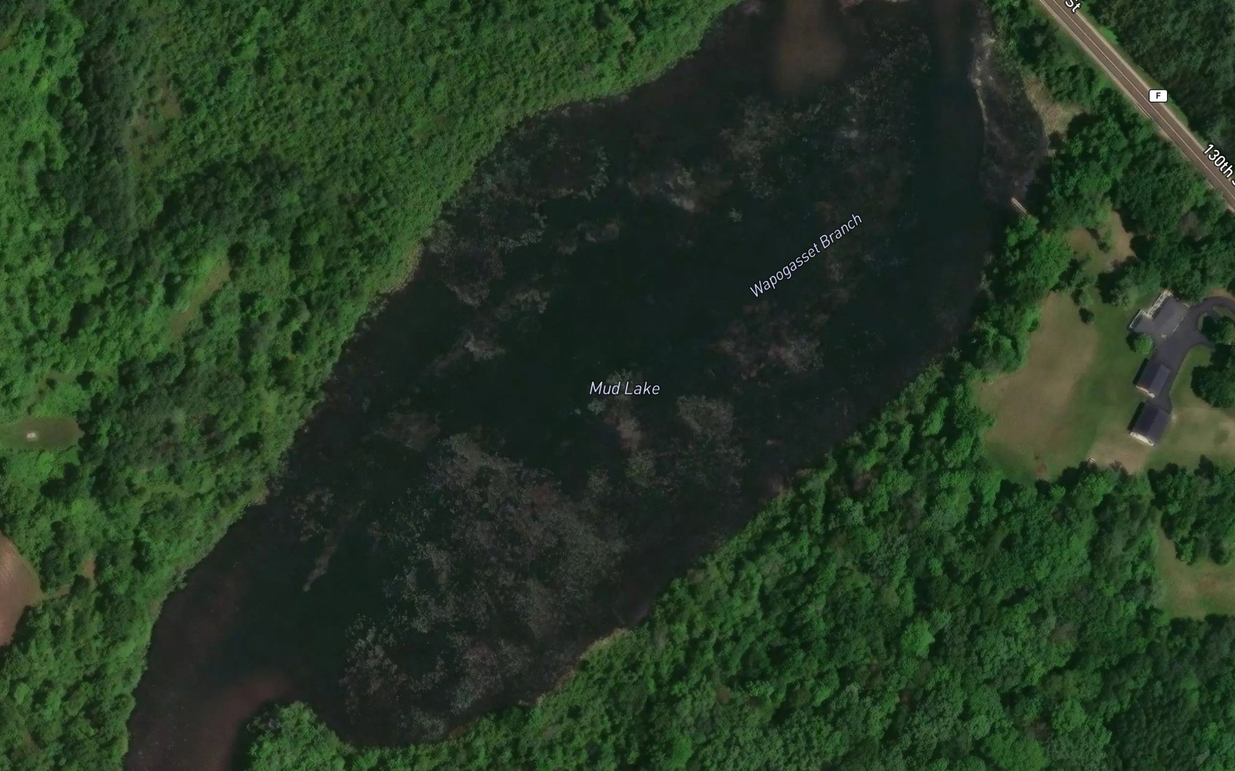 Satellite map of the Mud Lake