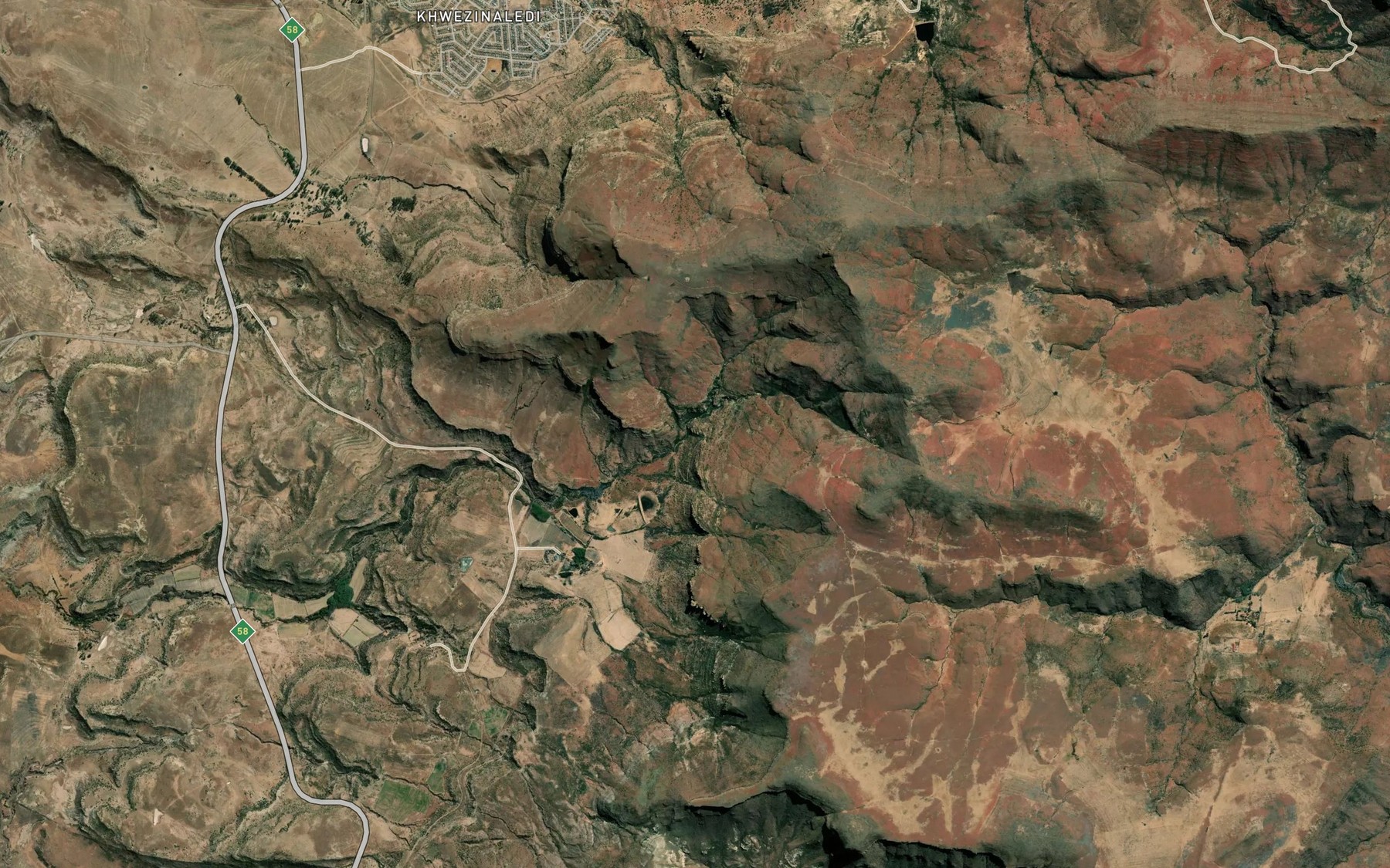 Satellite map of the Bamboeskloof