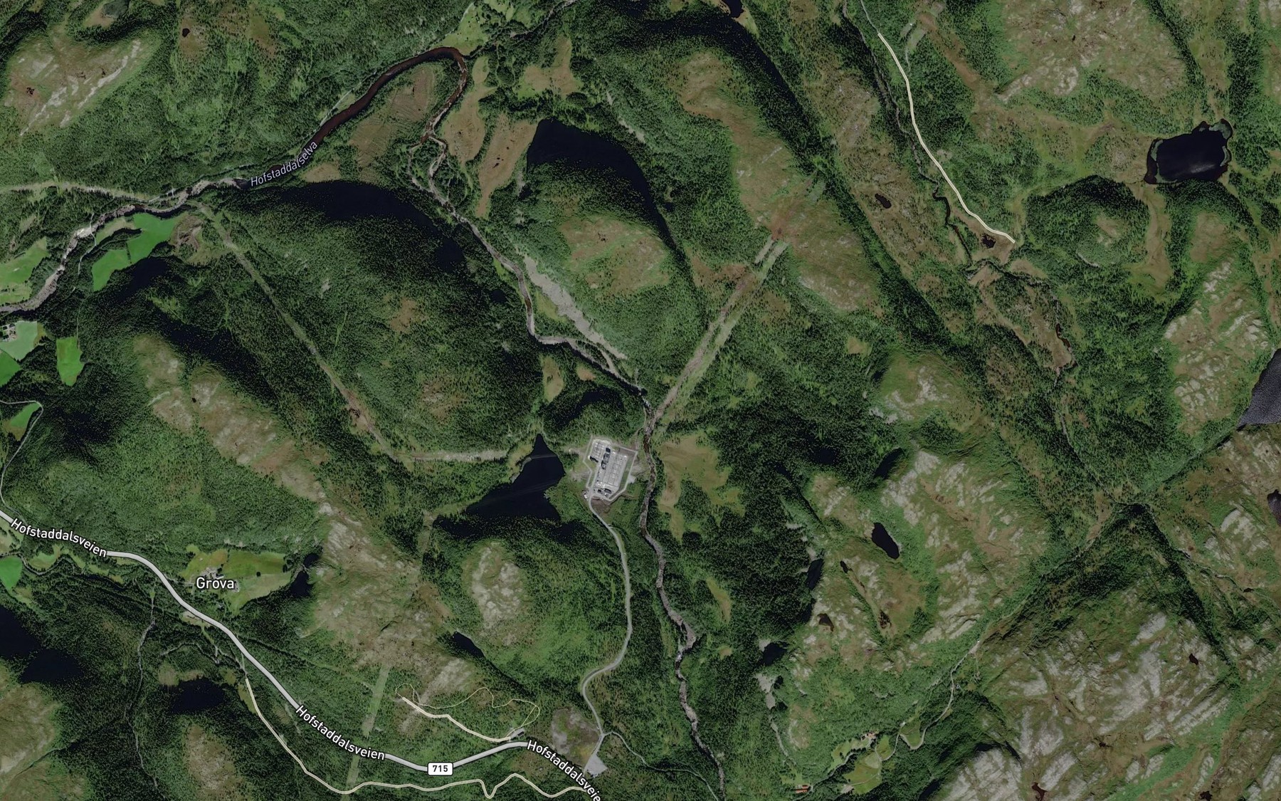 Satellite map of the Kistfossen