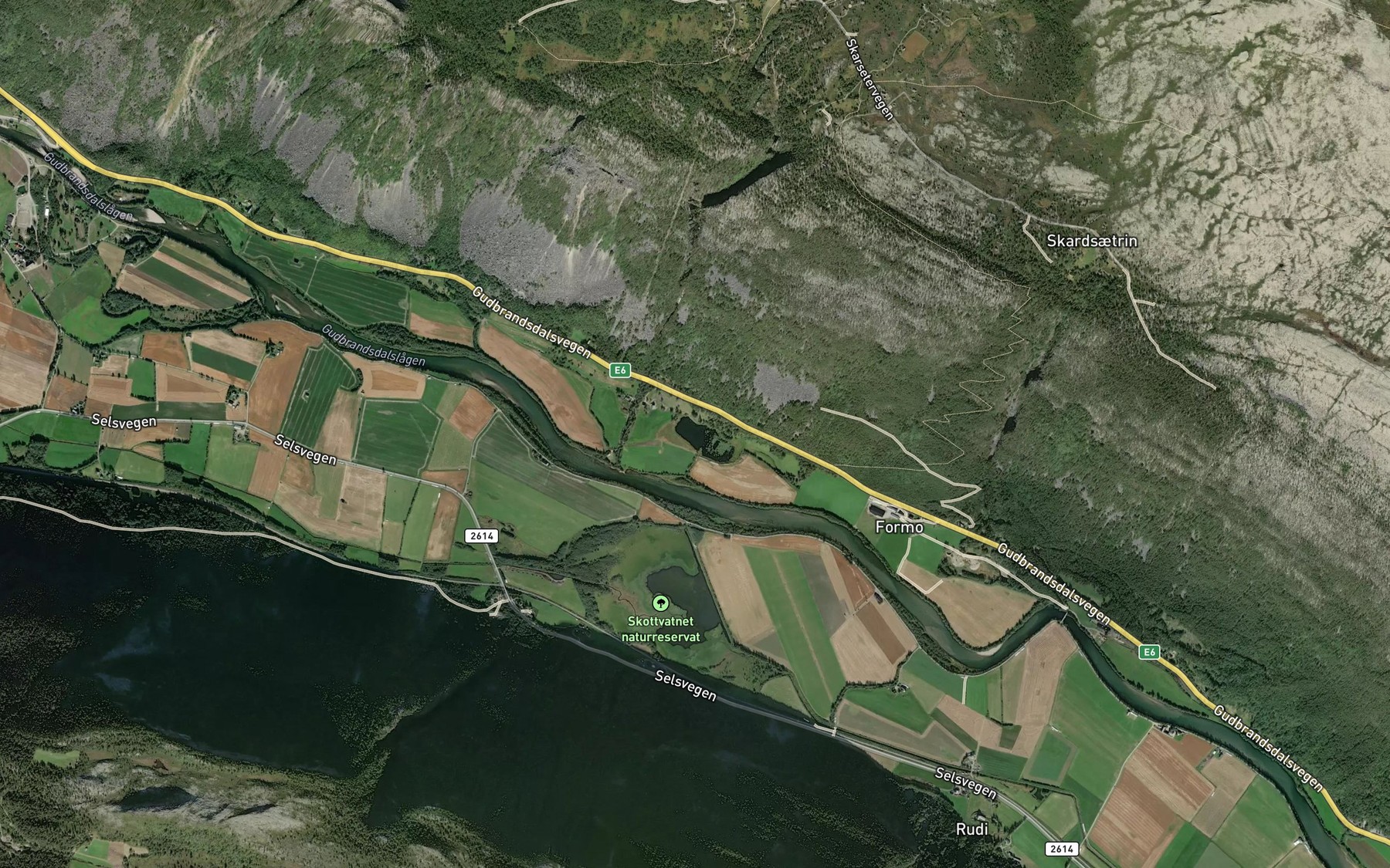 Satellite map of the Mattistjonn