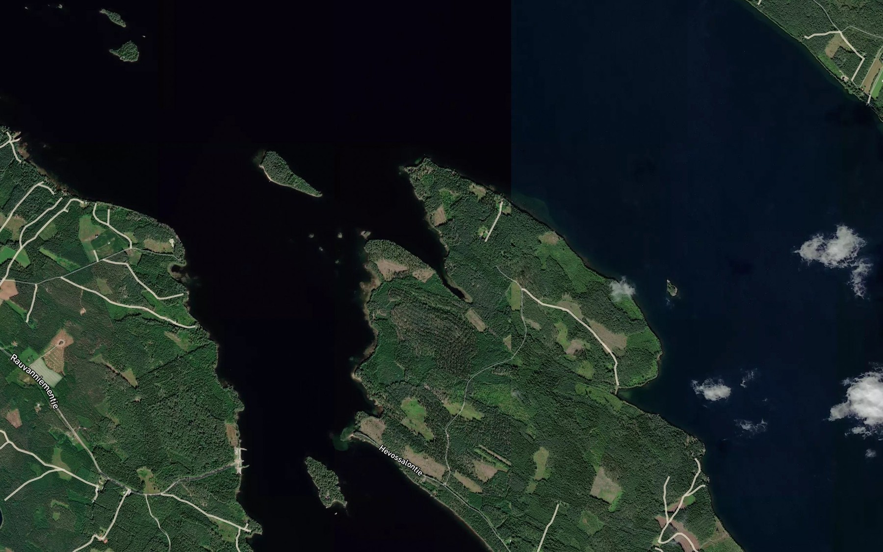 Satellite map of the Hevonlahti