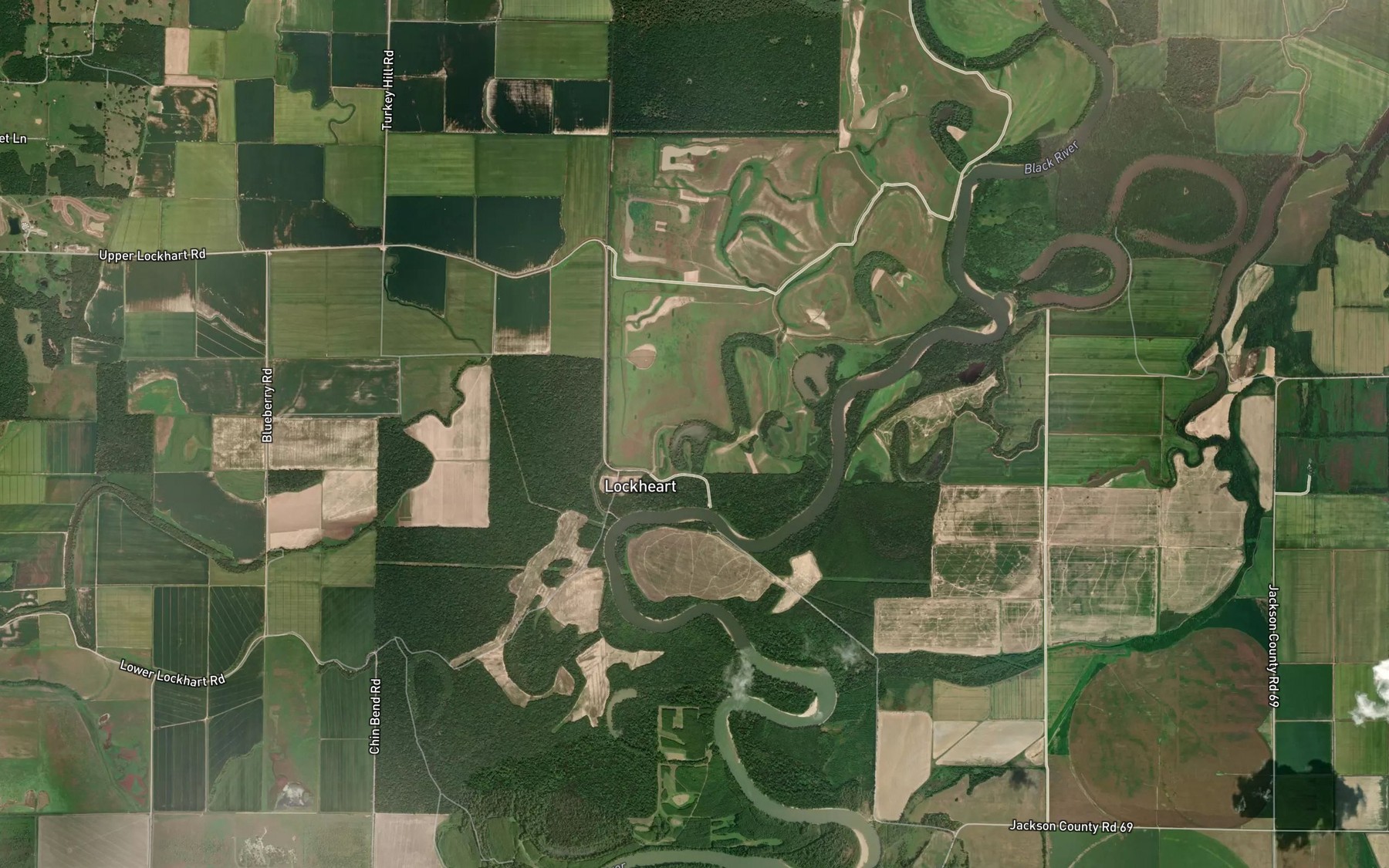 Satellite map of the Cow Pond