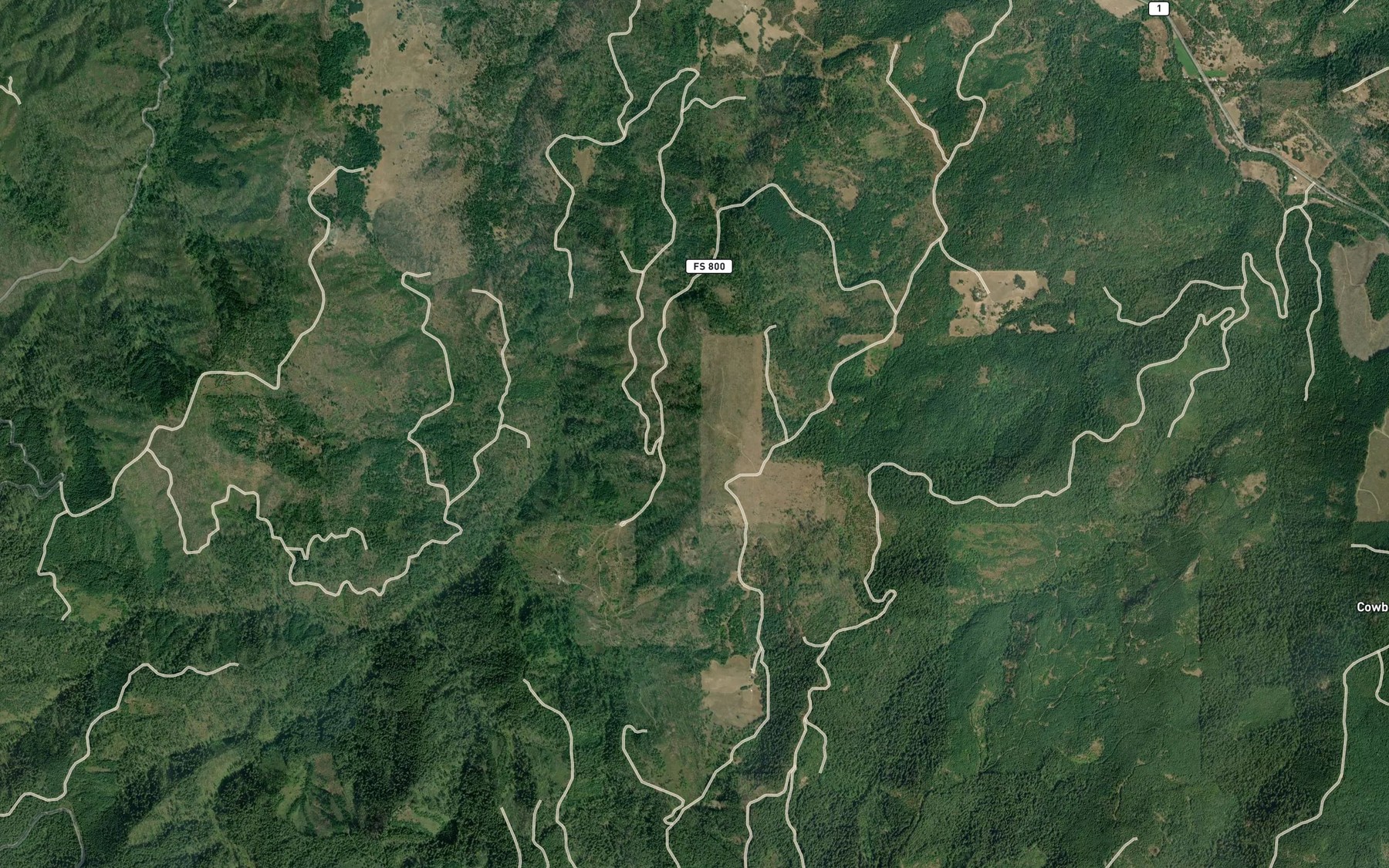 Satellite map of the Deadhorse Creek
