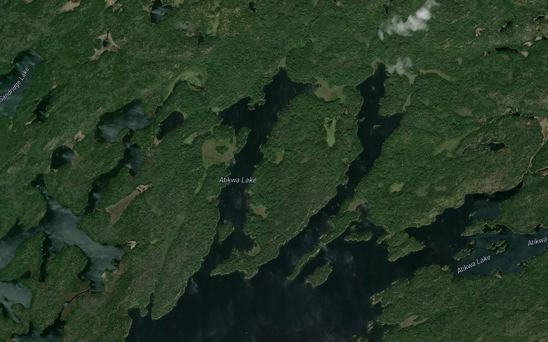 Satellite map of the Tail Bay