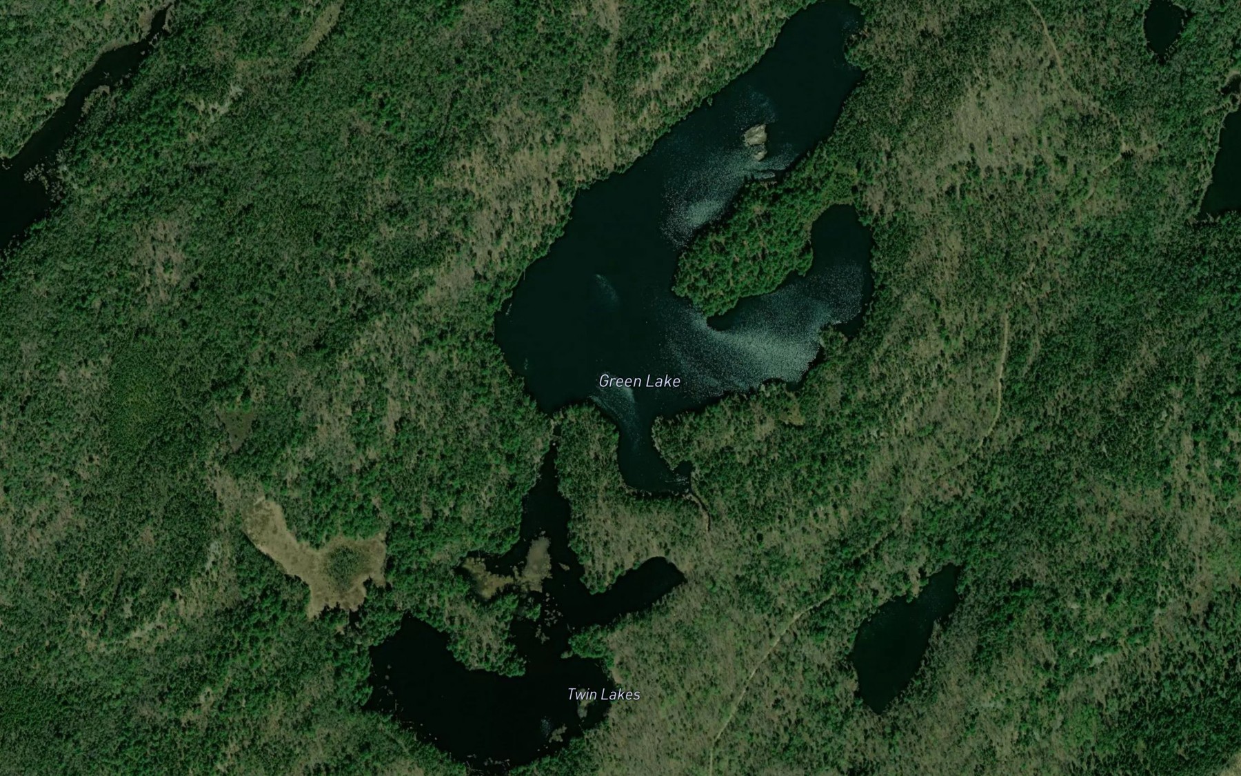Satellite map of the Green Lake