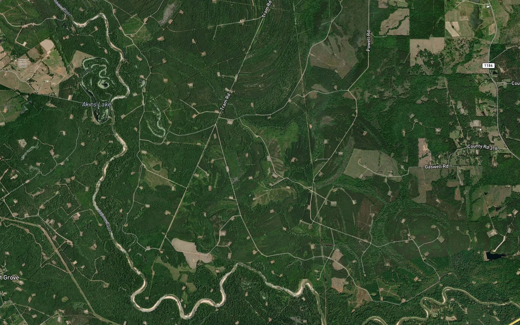 Satellite map of the Hodge Slough