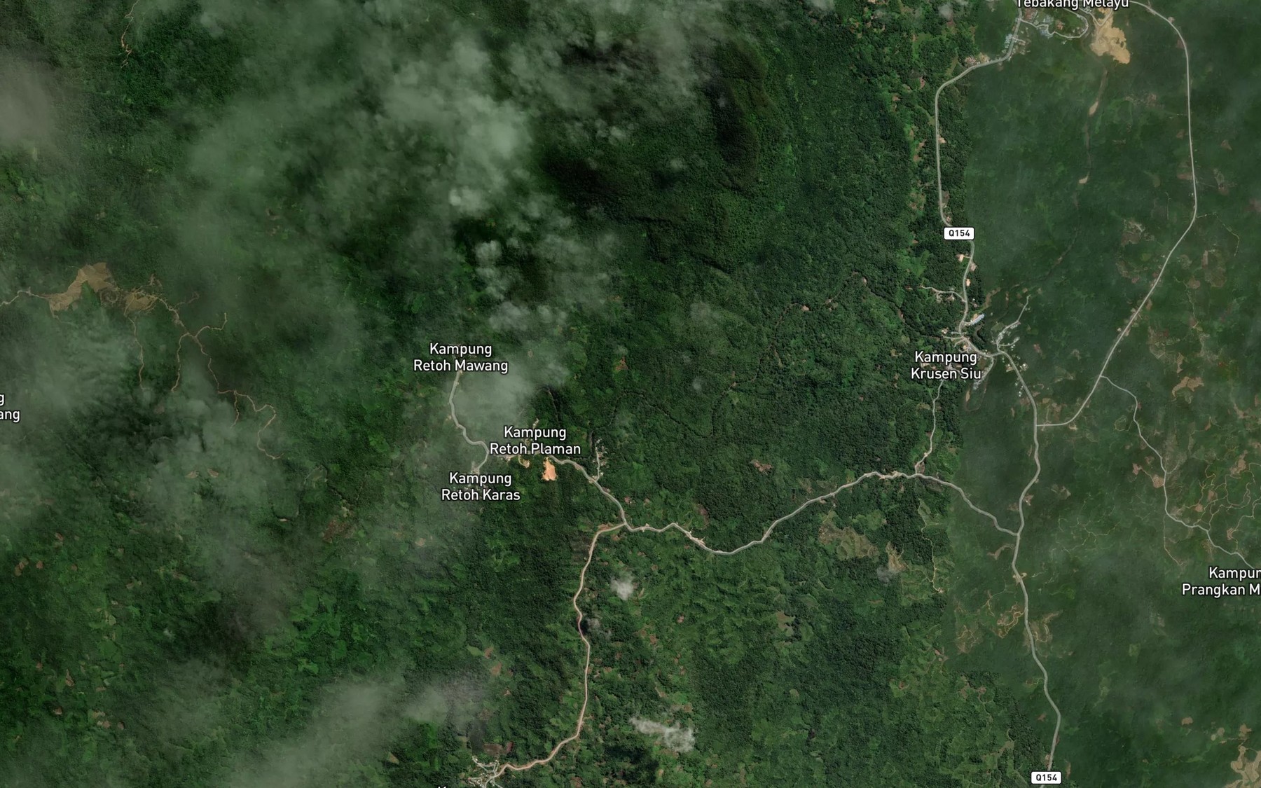Satellite map of the Lubok Genu