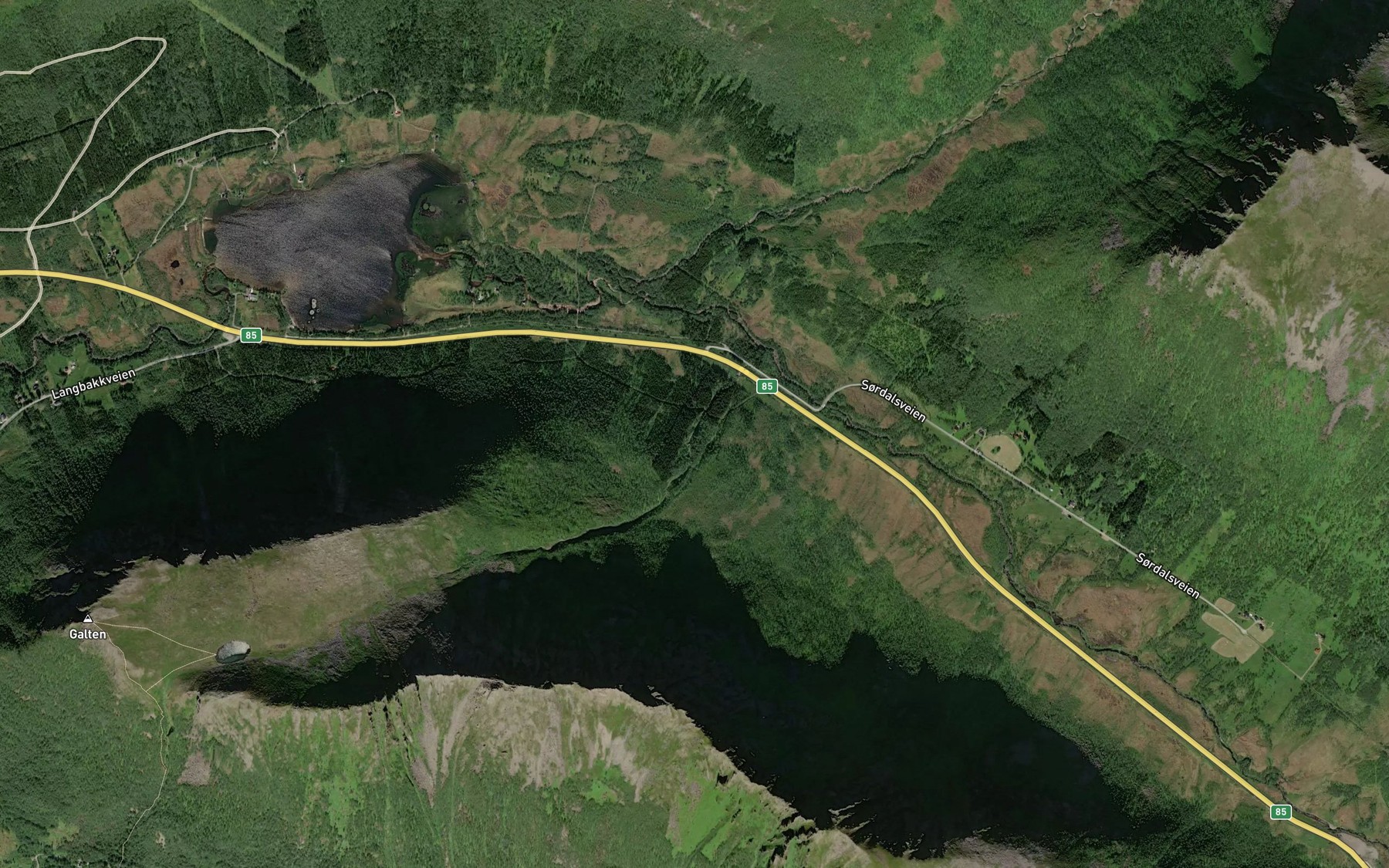 Satellite map of the Galtbekken