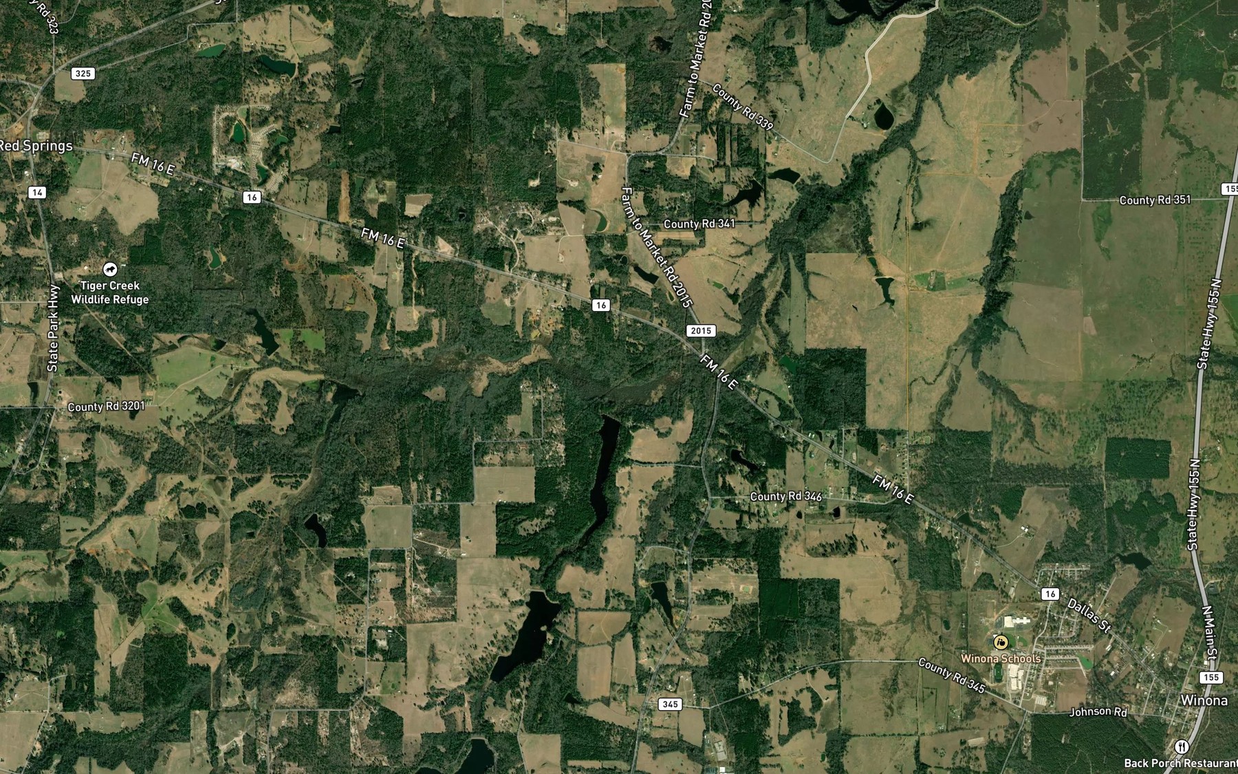 Satellite map of the Born Branch