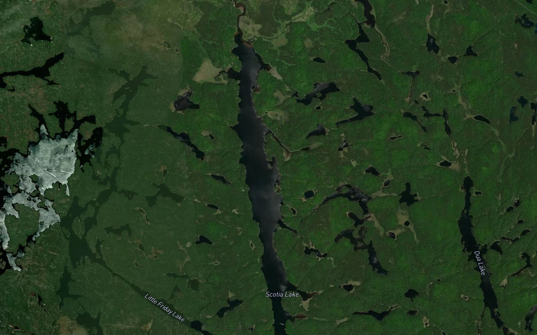Satellite map of the Scotia Lake