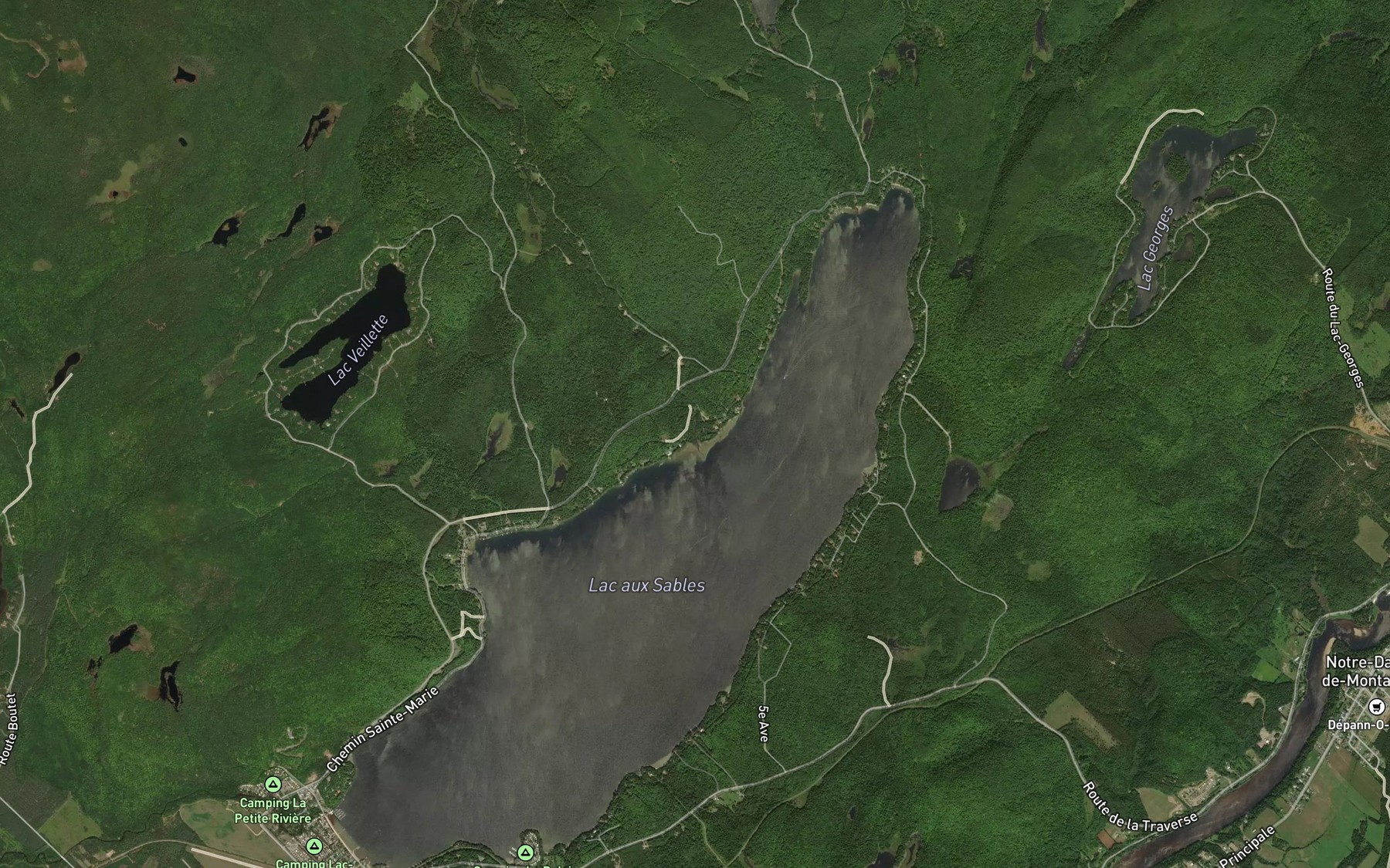 Satellite map of the Decharge du Lac Brule