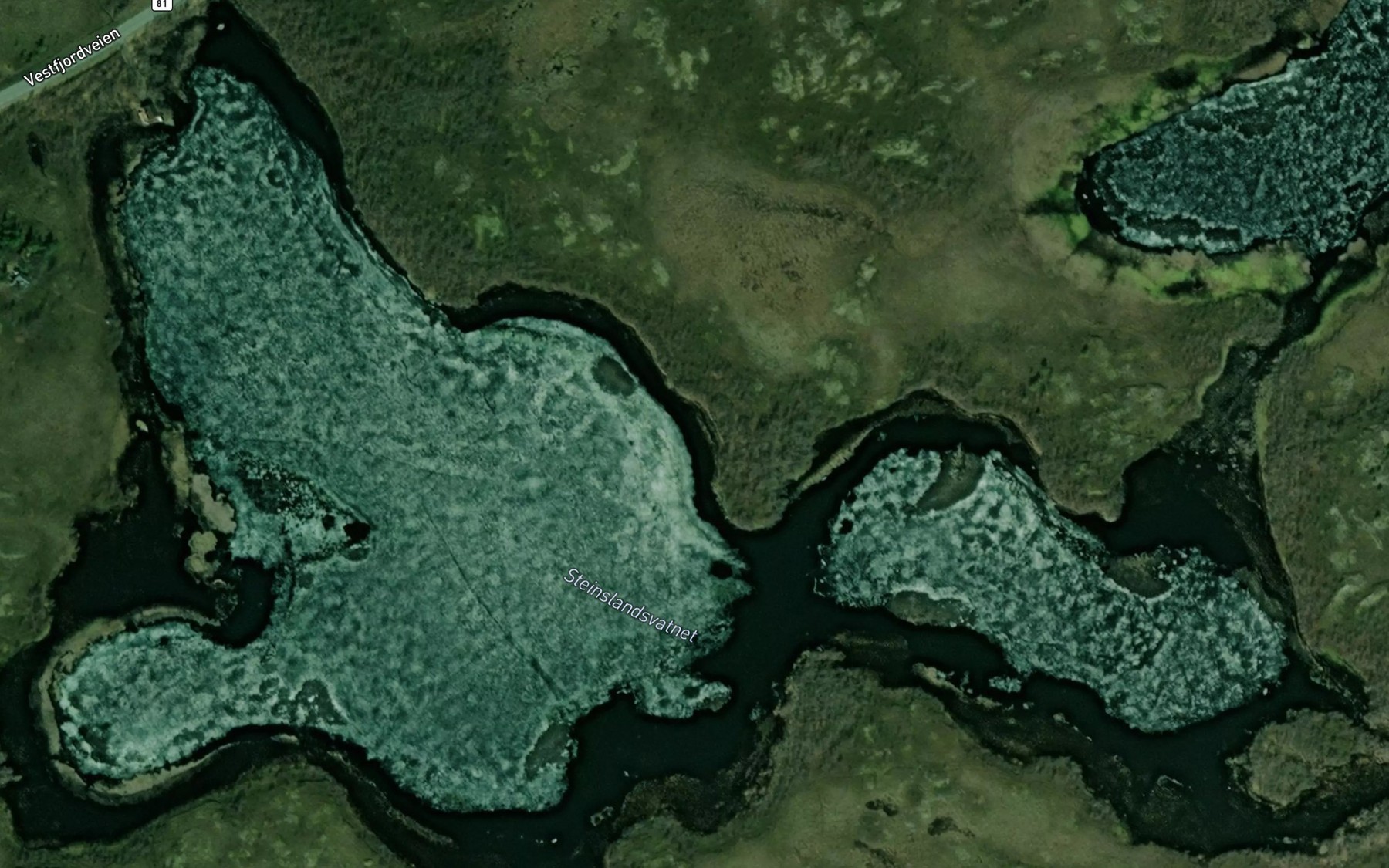 Satellite map of the Steinslandsvatnet