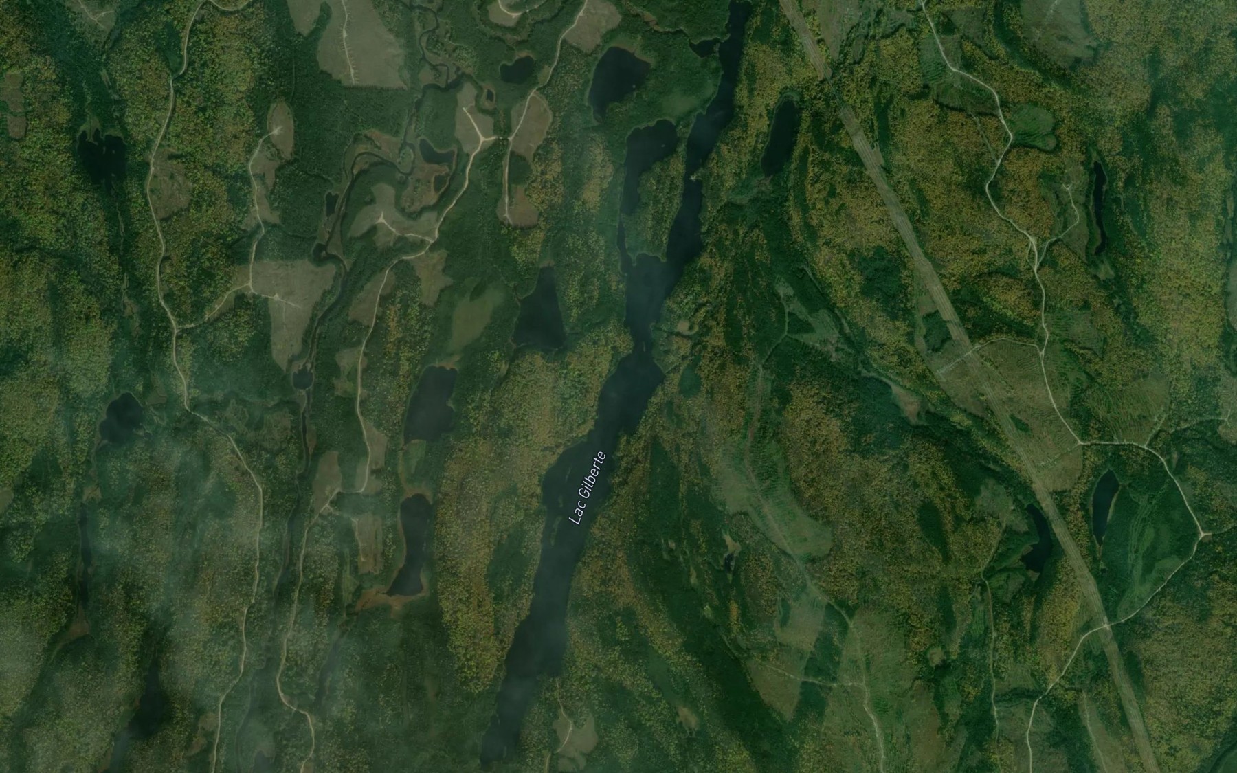 Satellite map of the Lac Gilberte