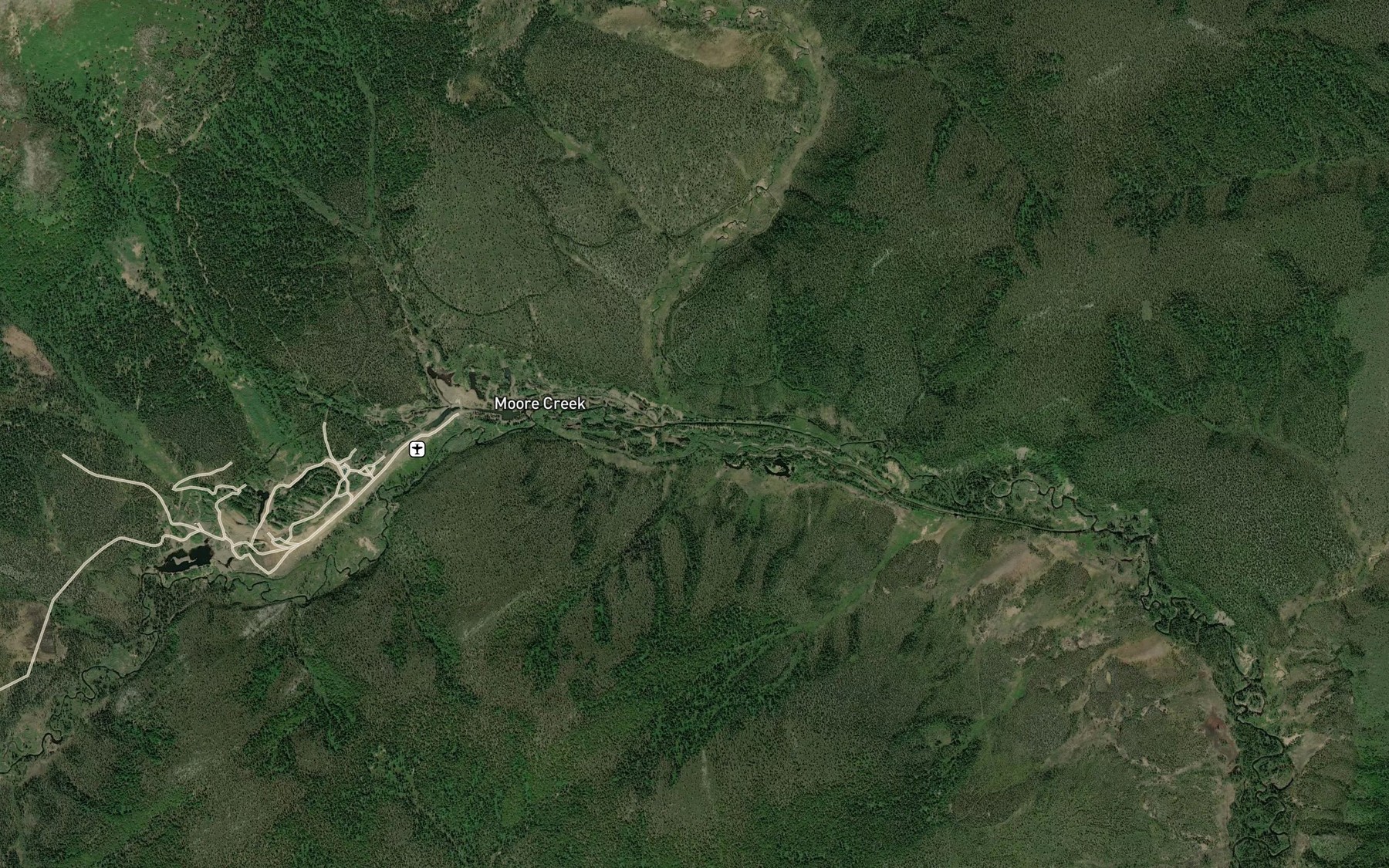 Satellite map of the Willow Creek