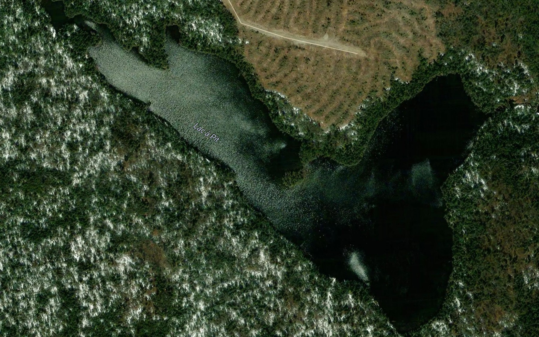 Satellite map of the Lac a Pit