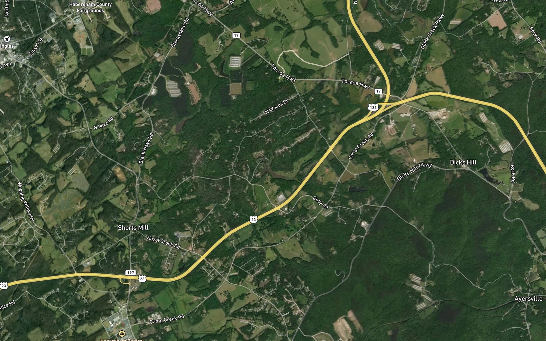Satellite map of the Reservoir Number Twelve