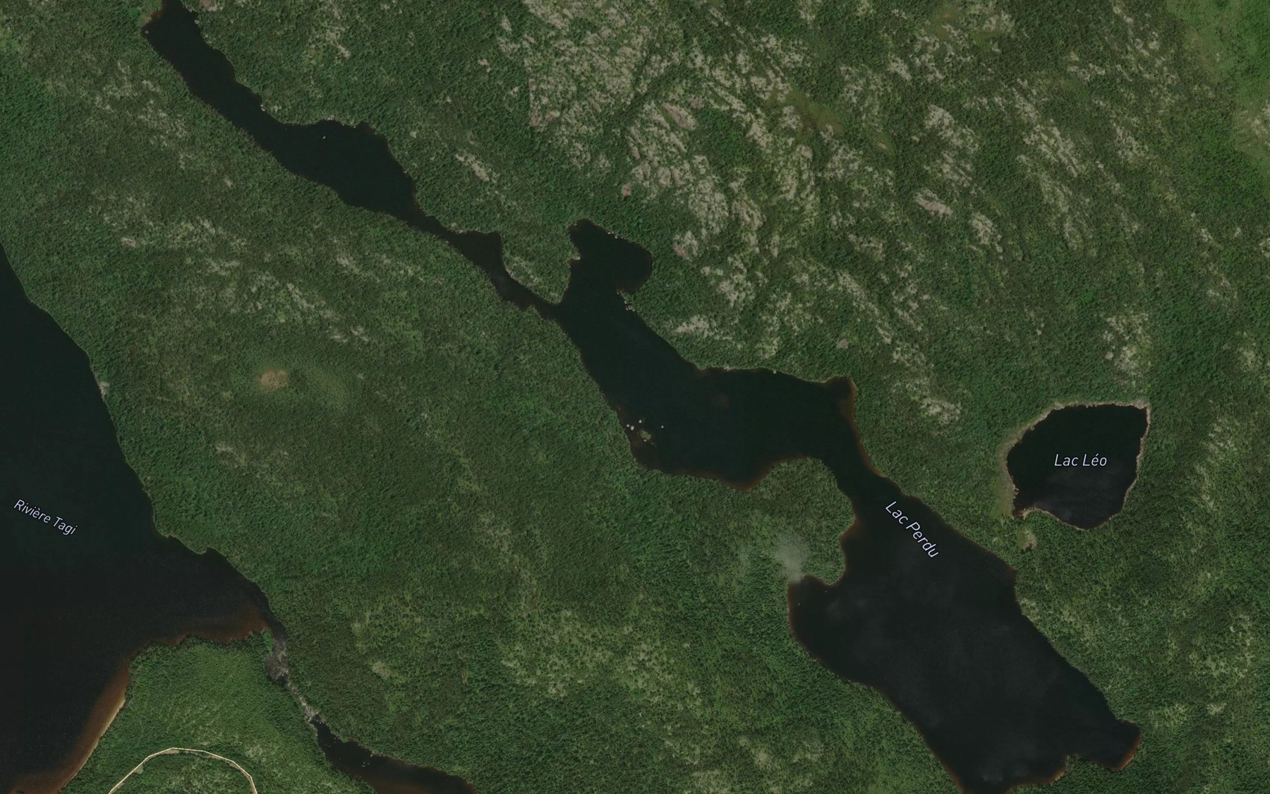 Satellite map of the Lac Perdu