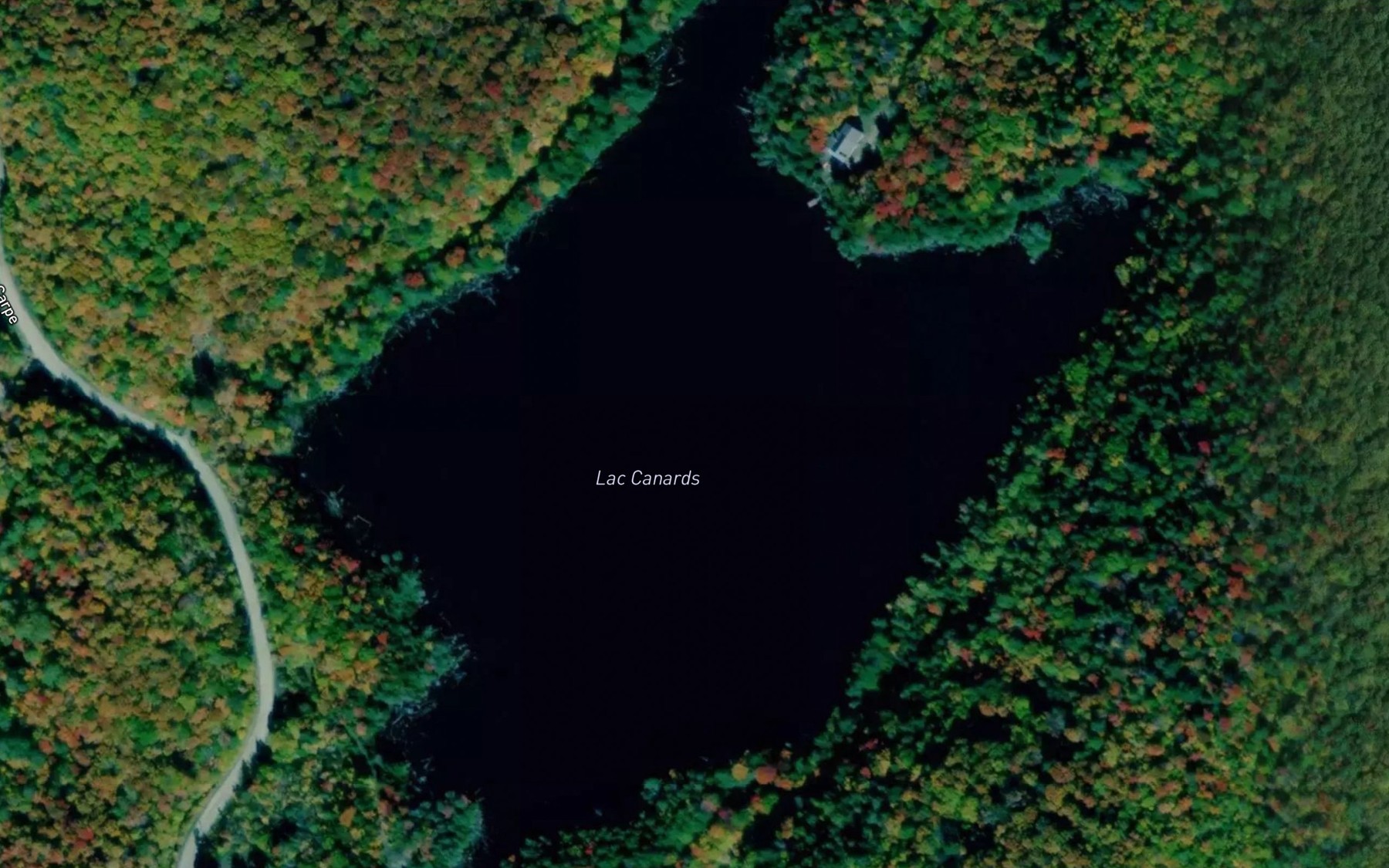 Satellite map of the Lac Canards