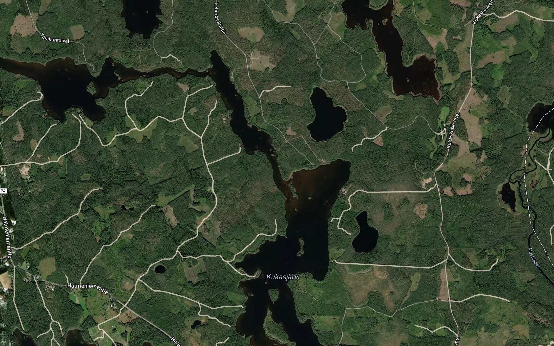 Satellite map of the Lautsalmi