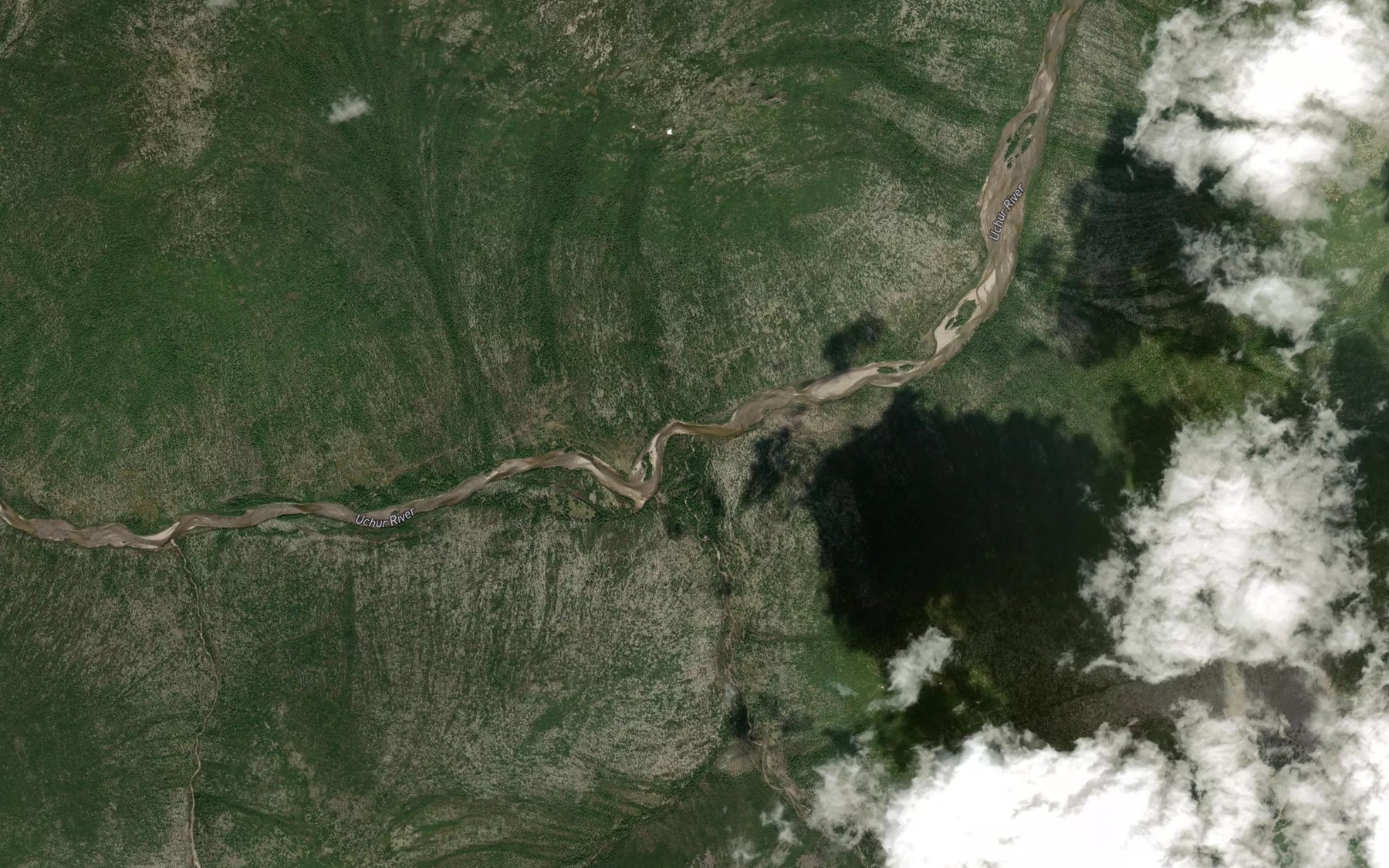 Satellite map of the Nizhnyaya El'damu-Makit