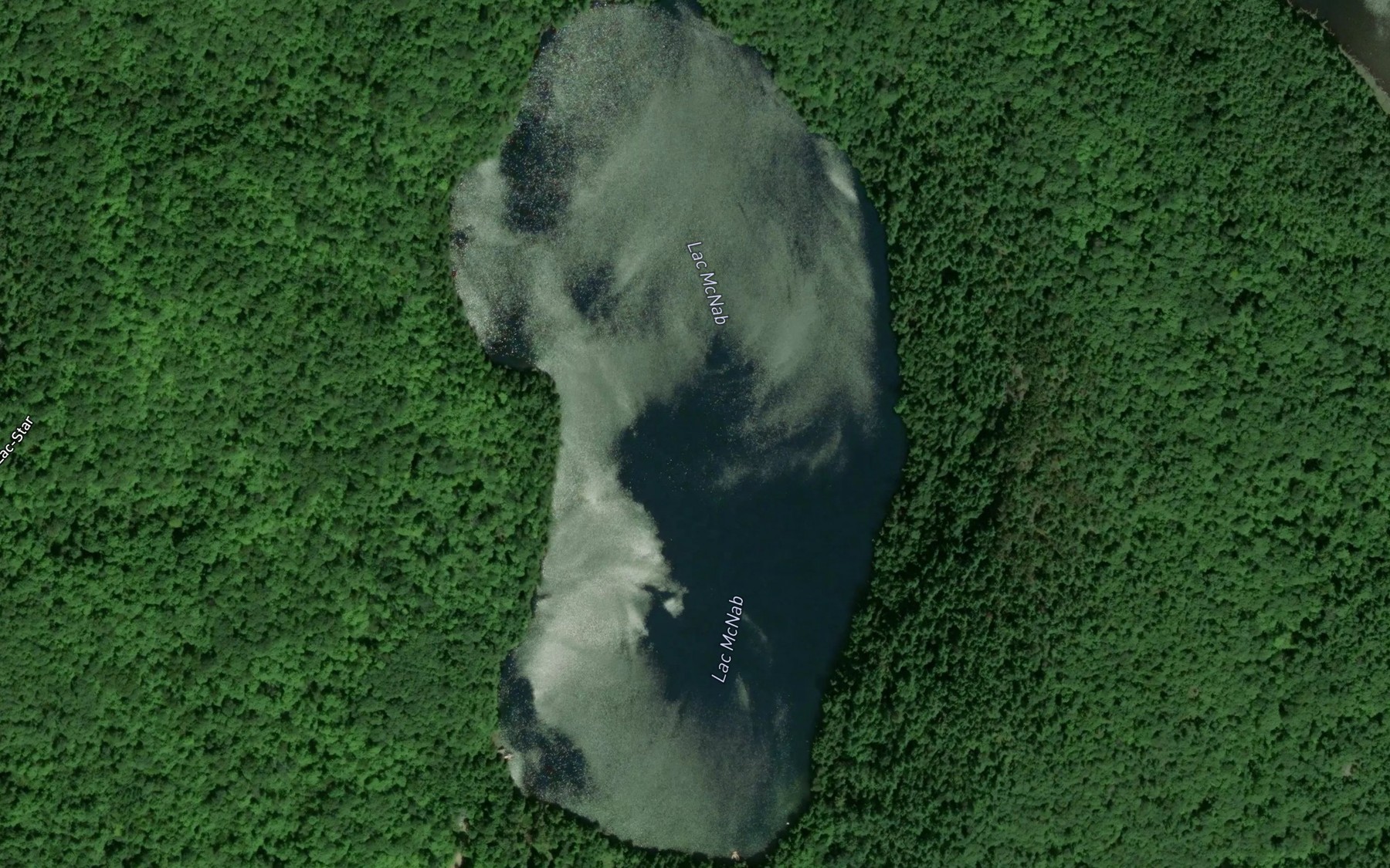 Satellite map of the Lac McNab