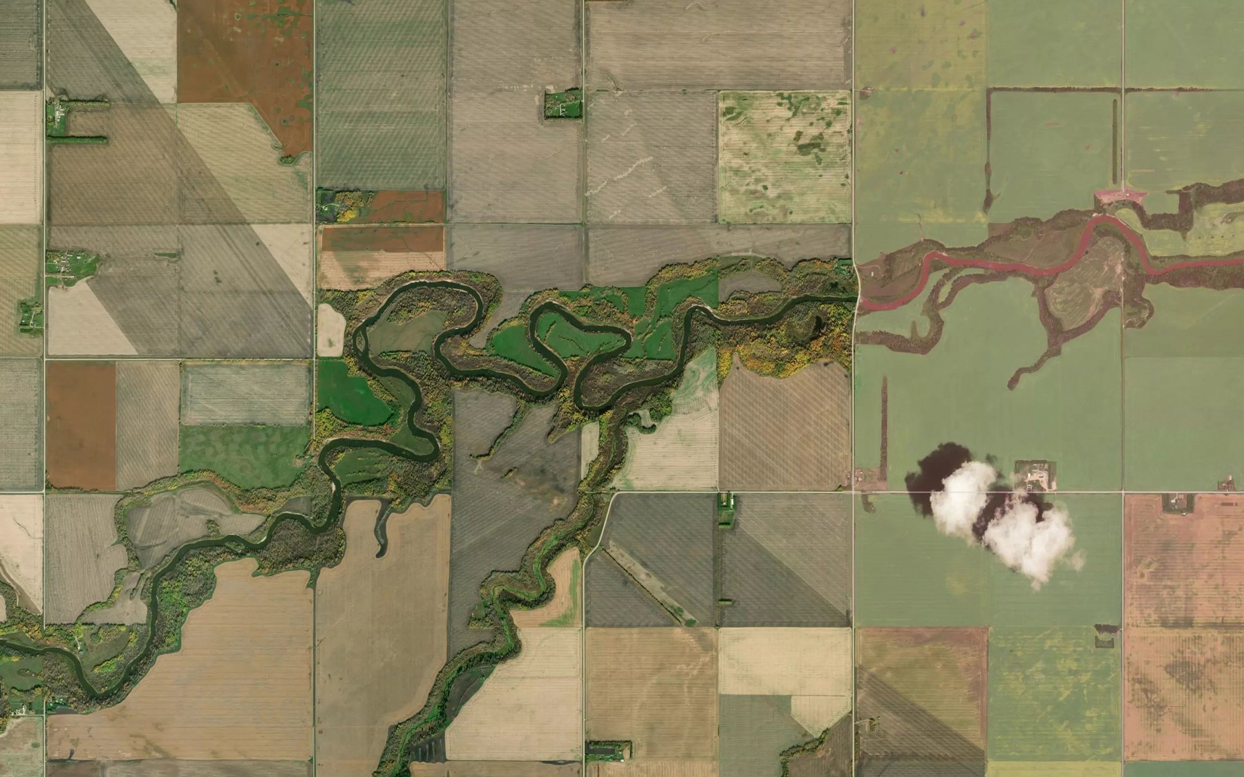 Satellite map of the Tamarack Creek