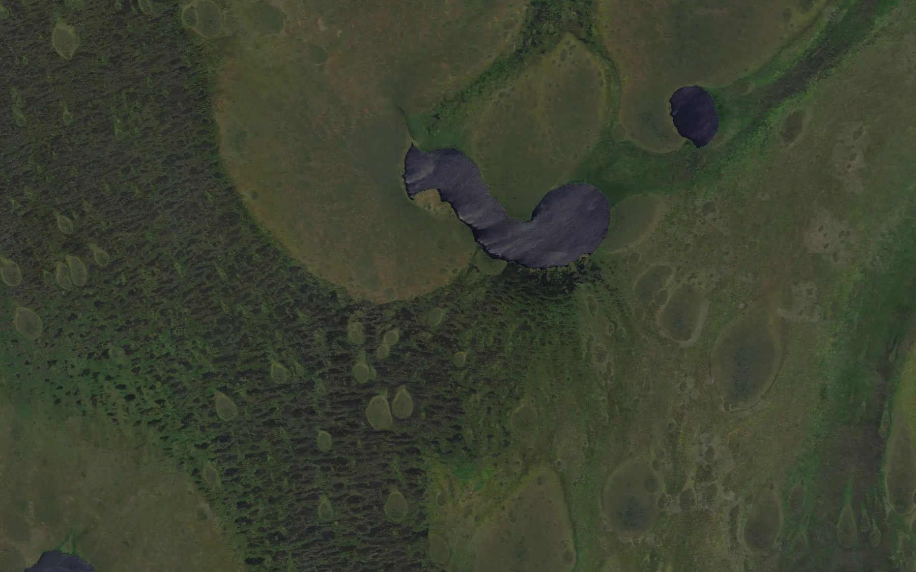 Satellite map of the Ozero Bol'shoye Sert'yevo