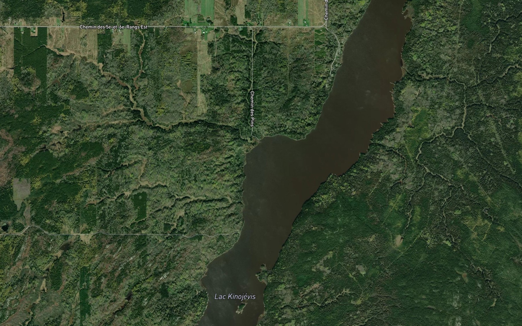 Satellite map of the Cours d'eau Tremblay