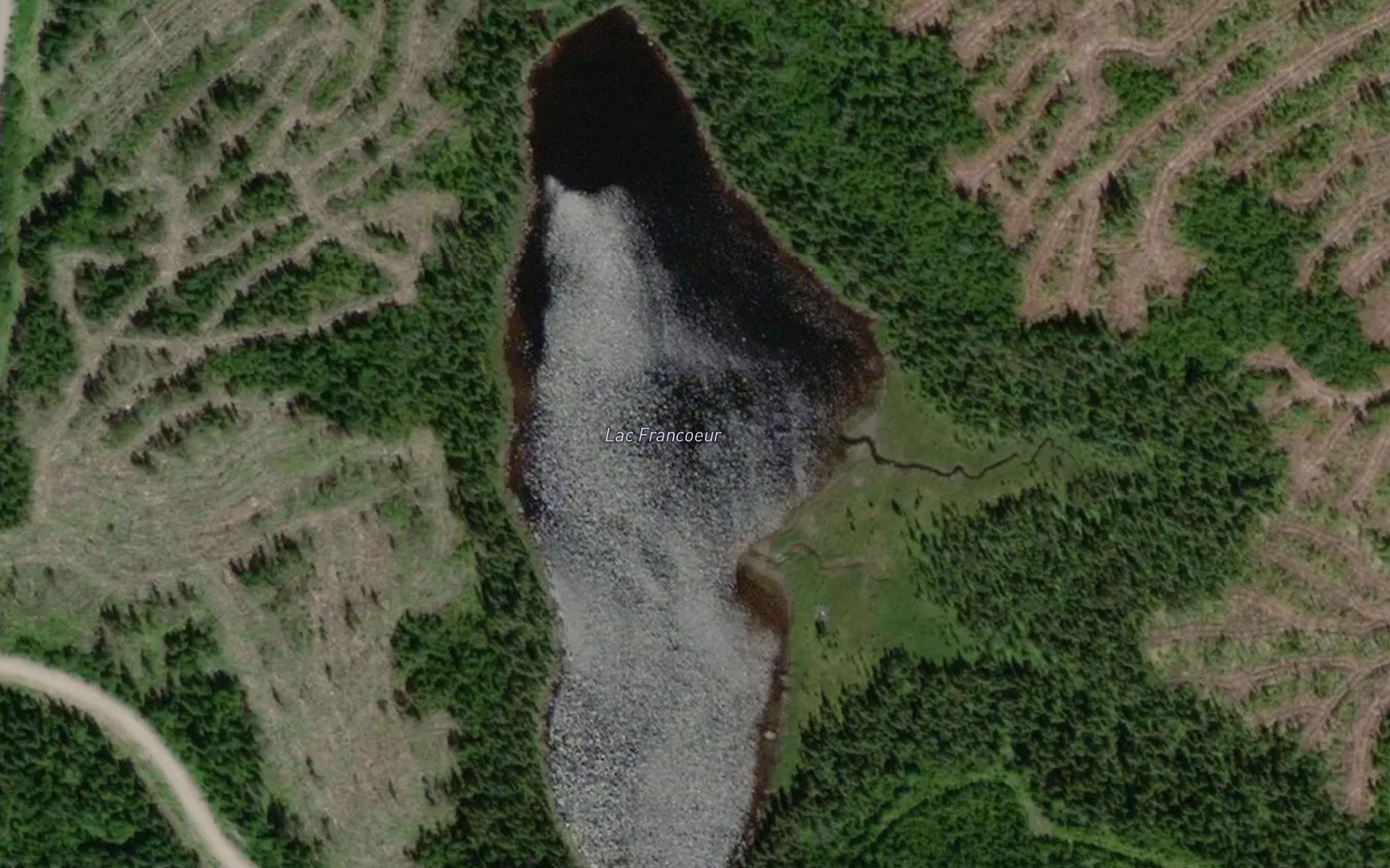 Satellite map of the Lac Francoeur