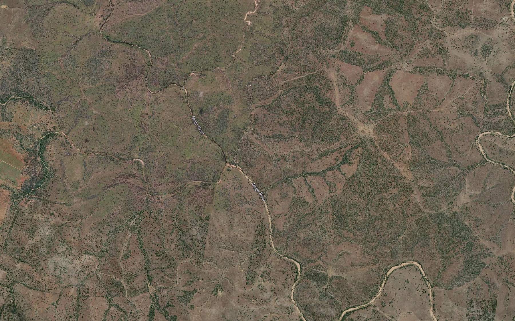 Satellite map of the Montour Creek
