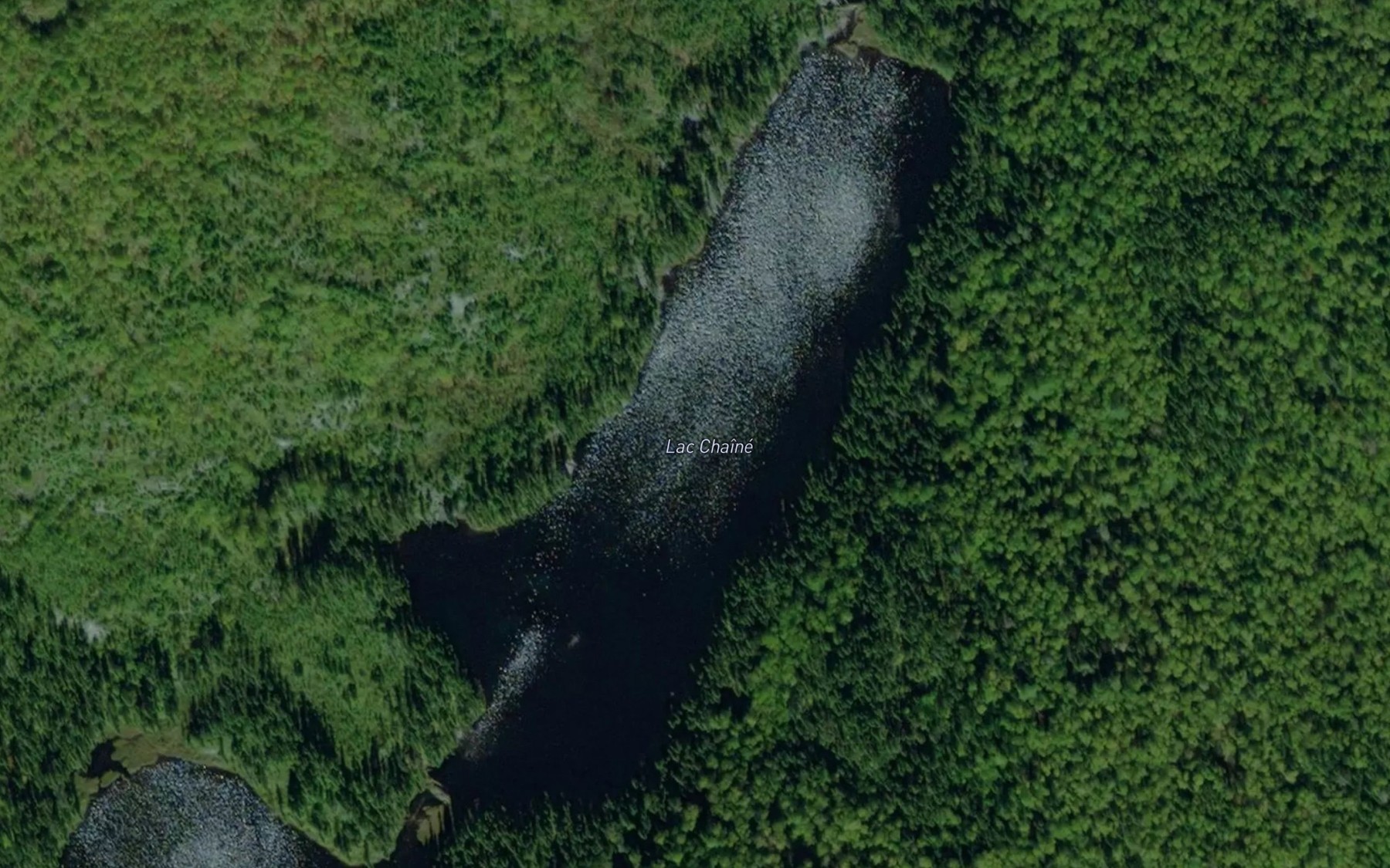 Satellite map of the Lac Chaine