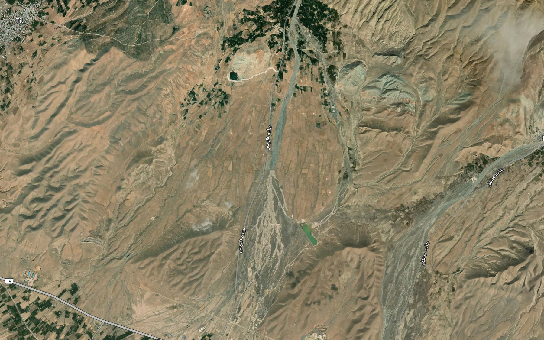 Satellite map of the Rudkhaneh-ye Heris Chay
