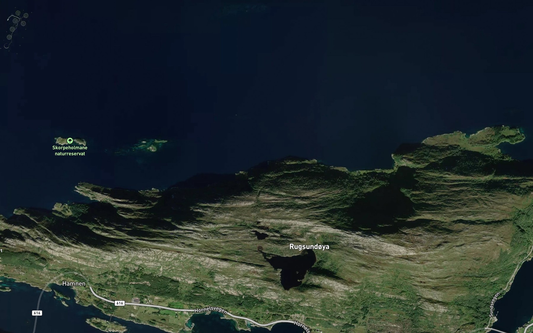 Satellite map of the Stokkevik