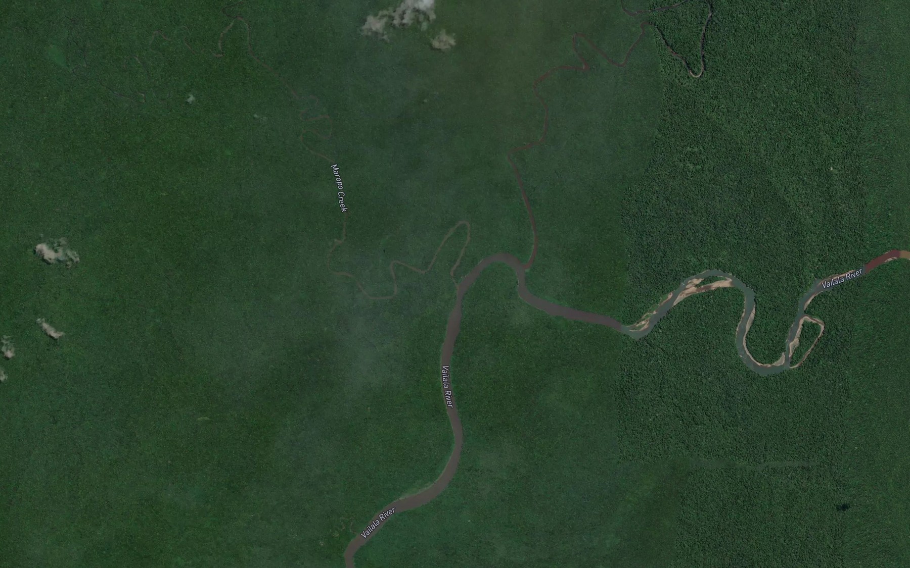 Satellite map of the Maropo Creek