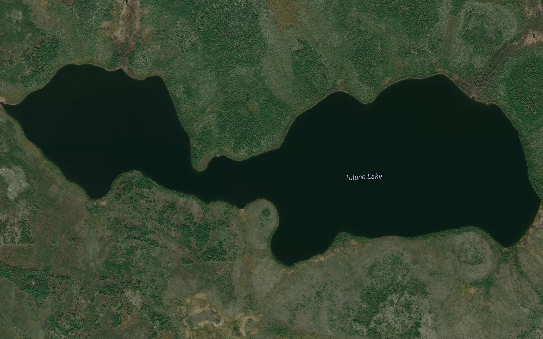 Satellite map of the Tulune Lake