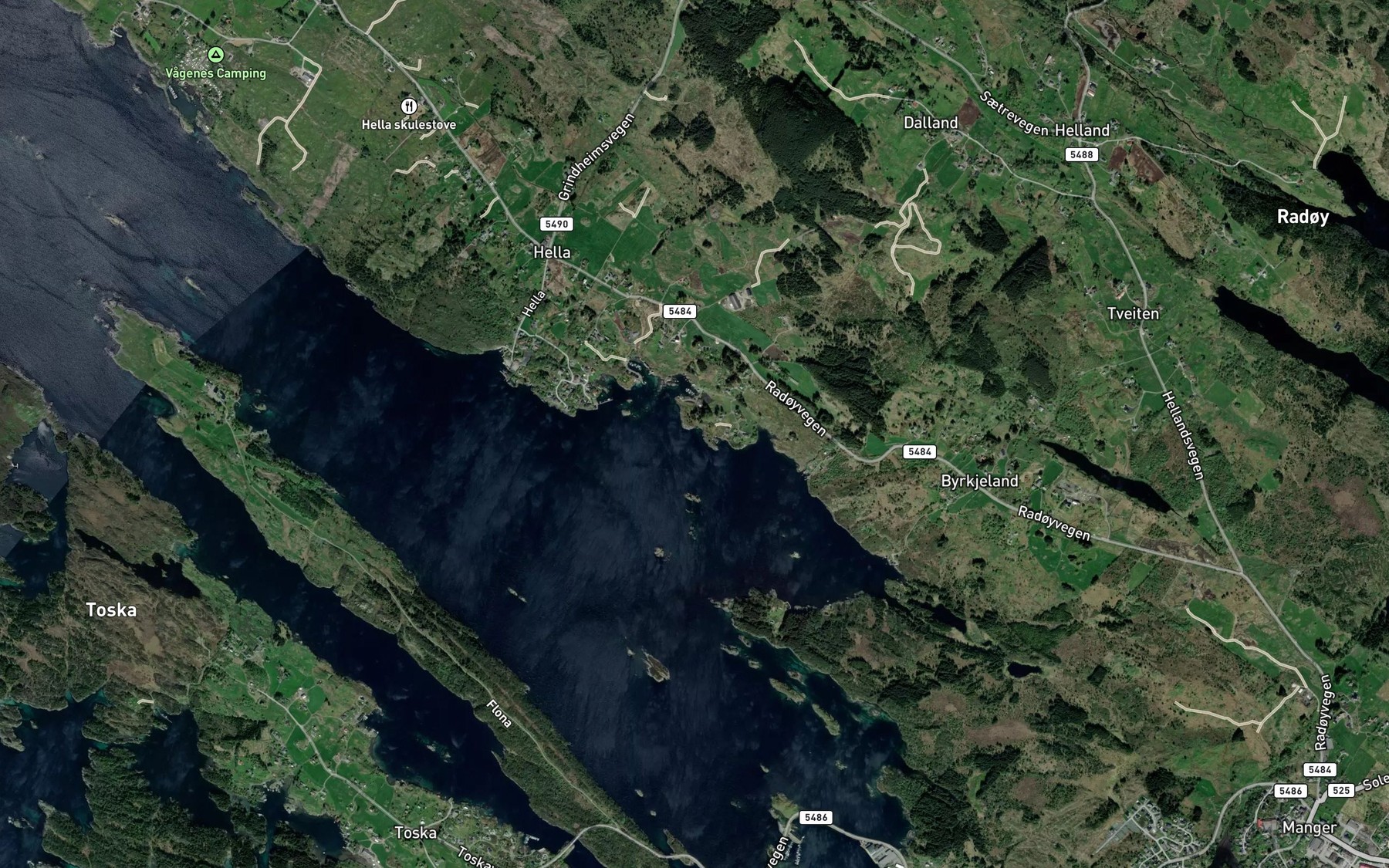 Satellite map of the Kvalviki