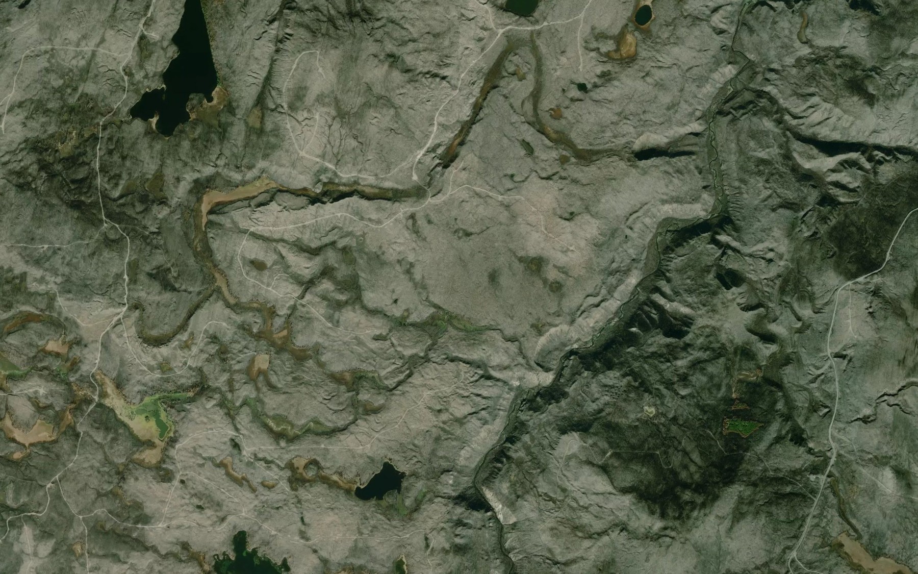 Satellite map of the Davis Creek