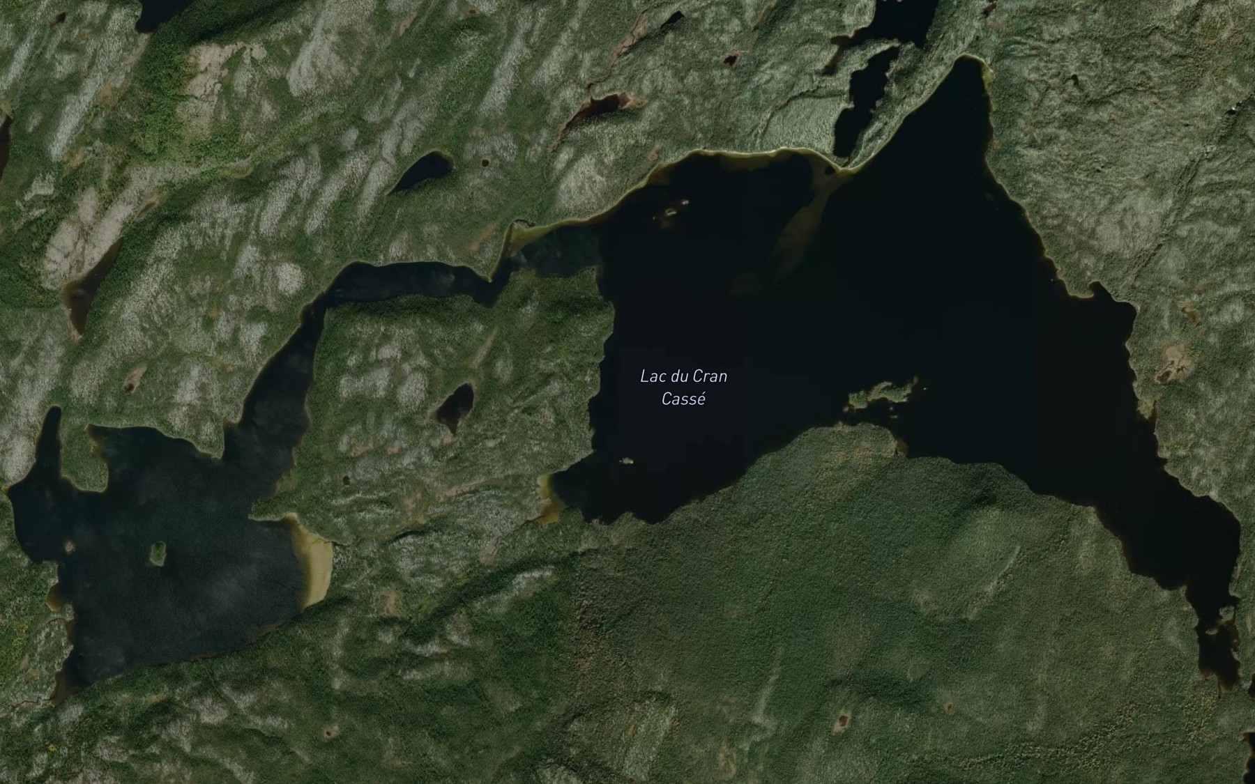 Satellite map of the Lac du Cran Casse