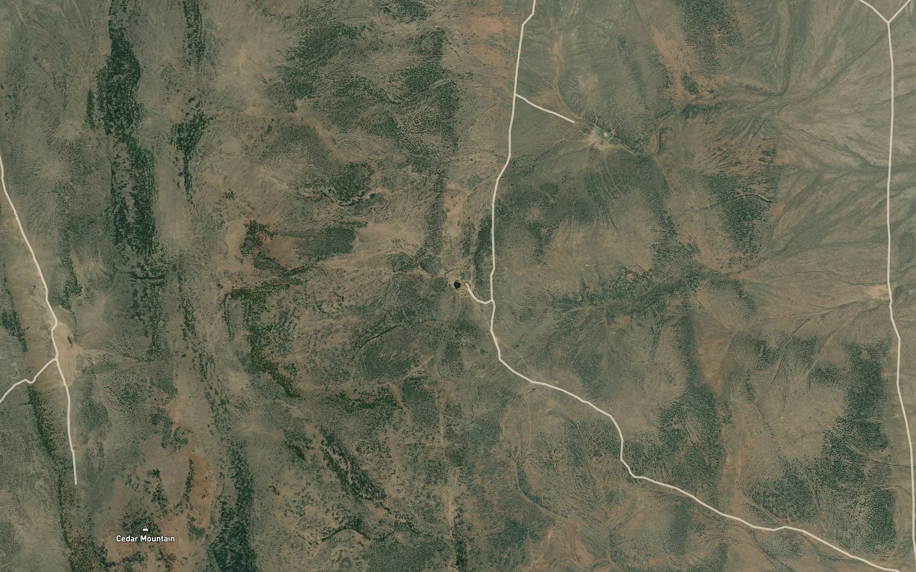 Satellite map of the Horsetail Reservoir