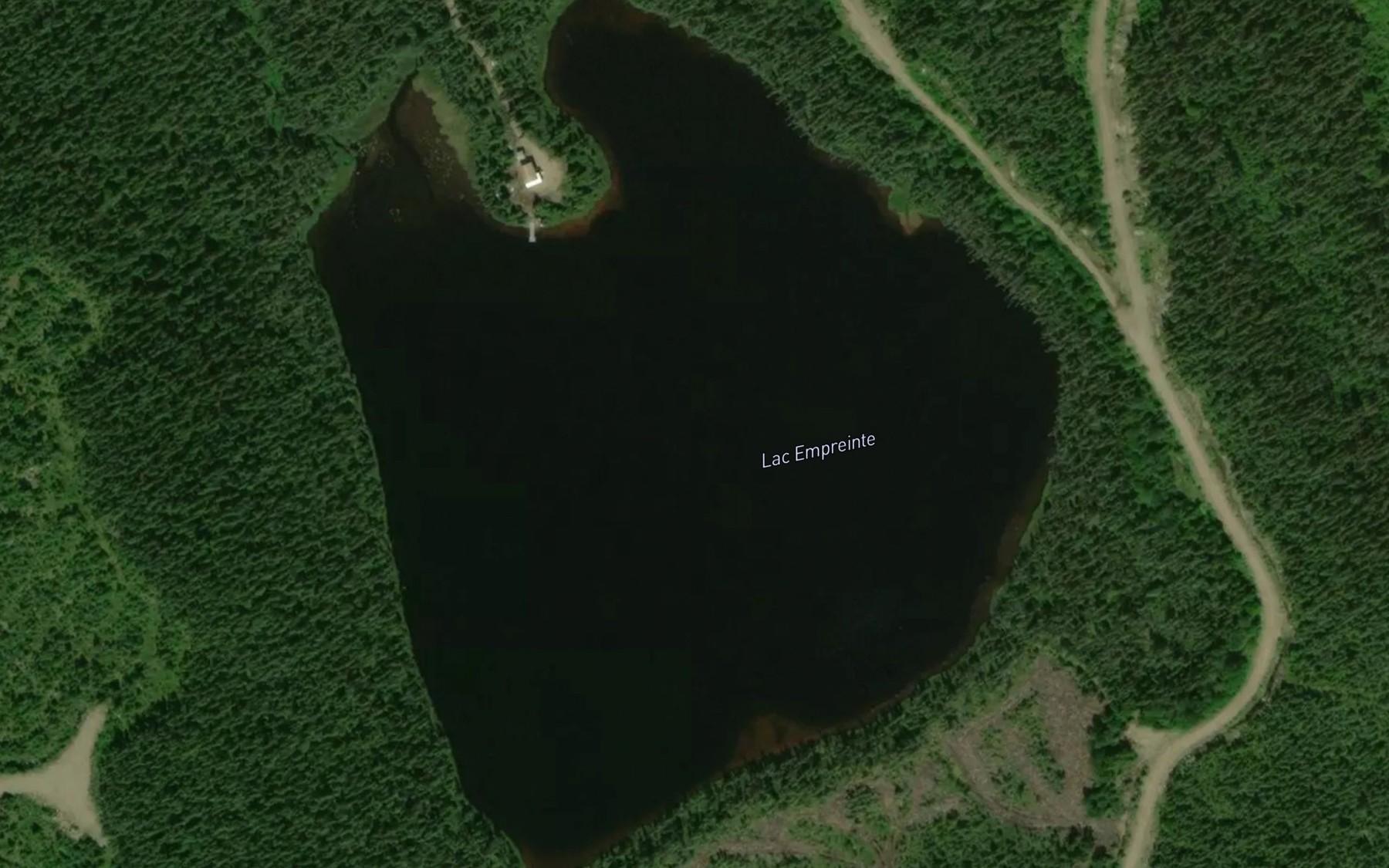 Satellite map of the Lac Empreinte
