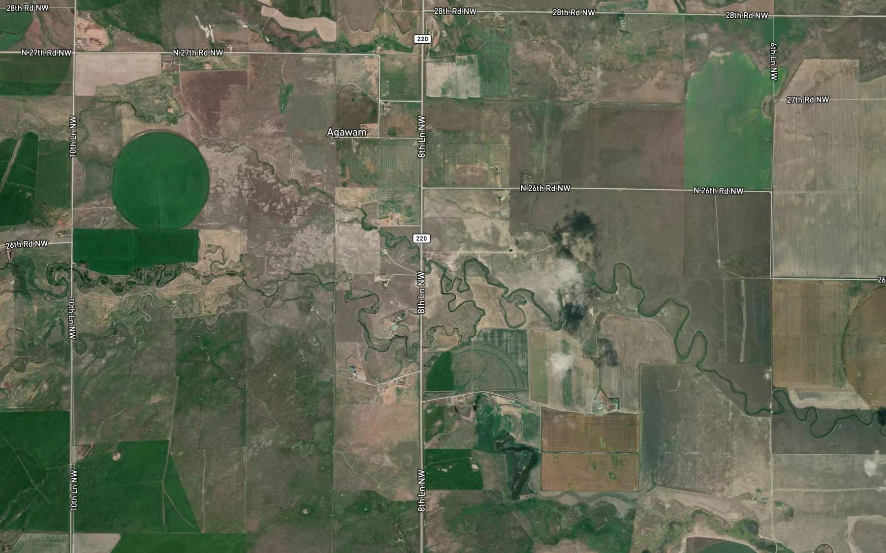 Satellite map of the Jones Creek